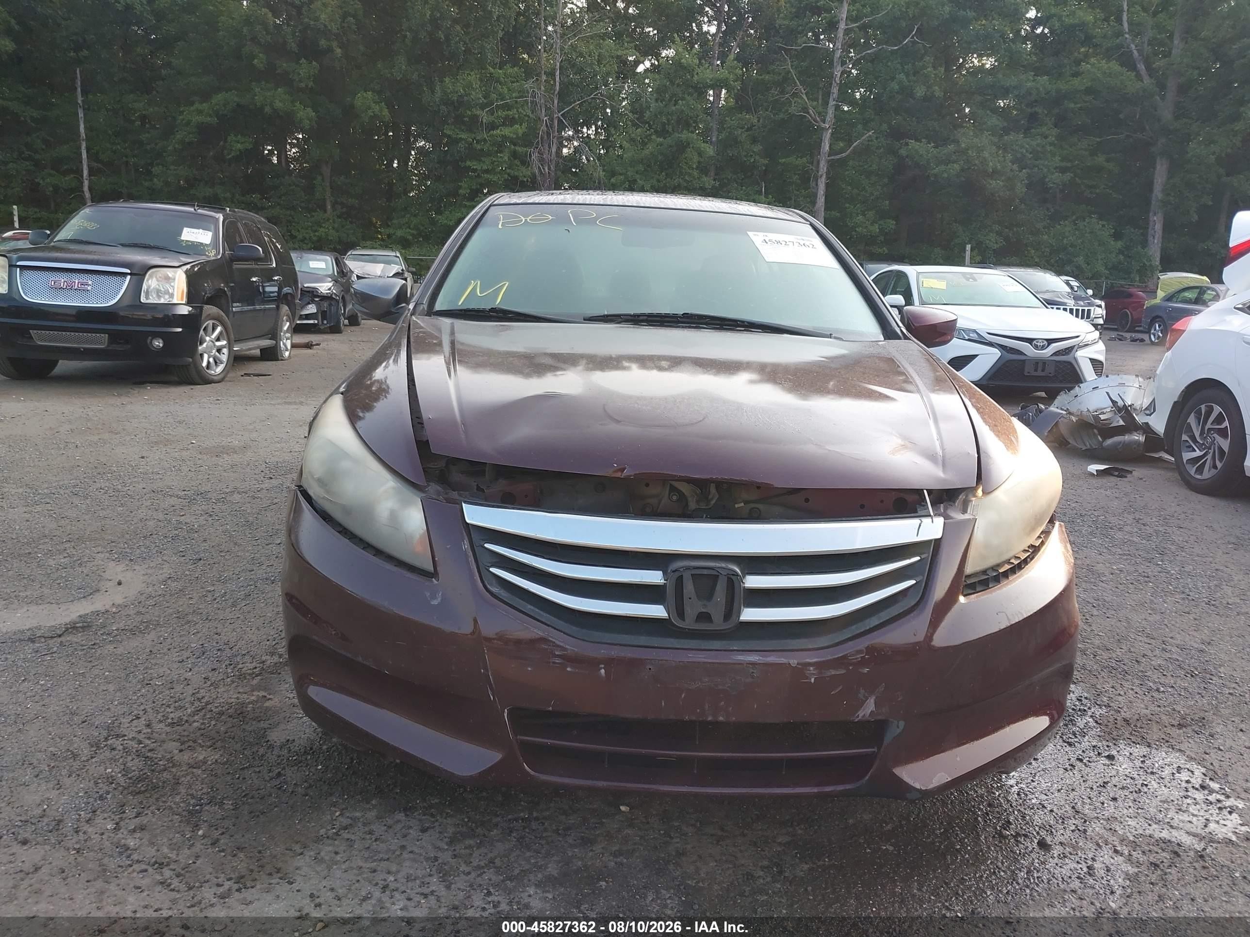 2012 Honda Accord 2.4 Ex-l Burgundy vin: 1HGCP2F81CA036555
