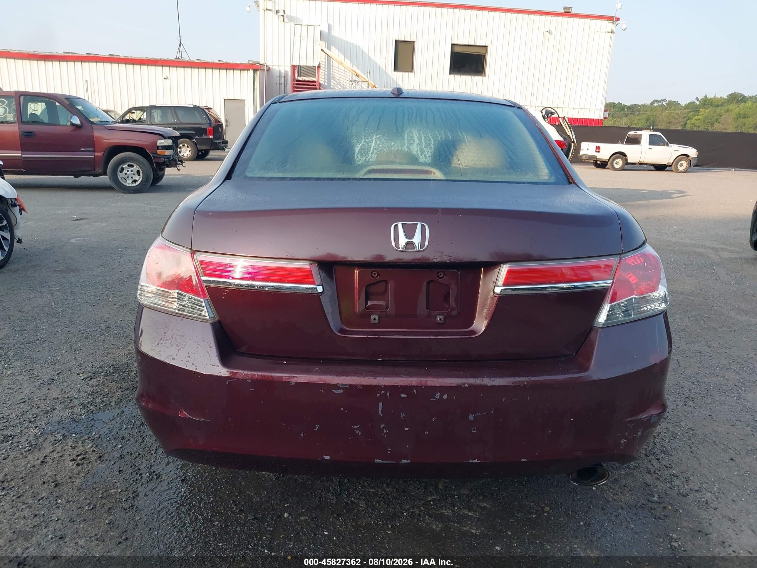 2012 Honda Accord 2.4 Ex-l Burgundy vin: 1HGCP2F81CA036555