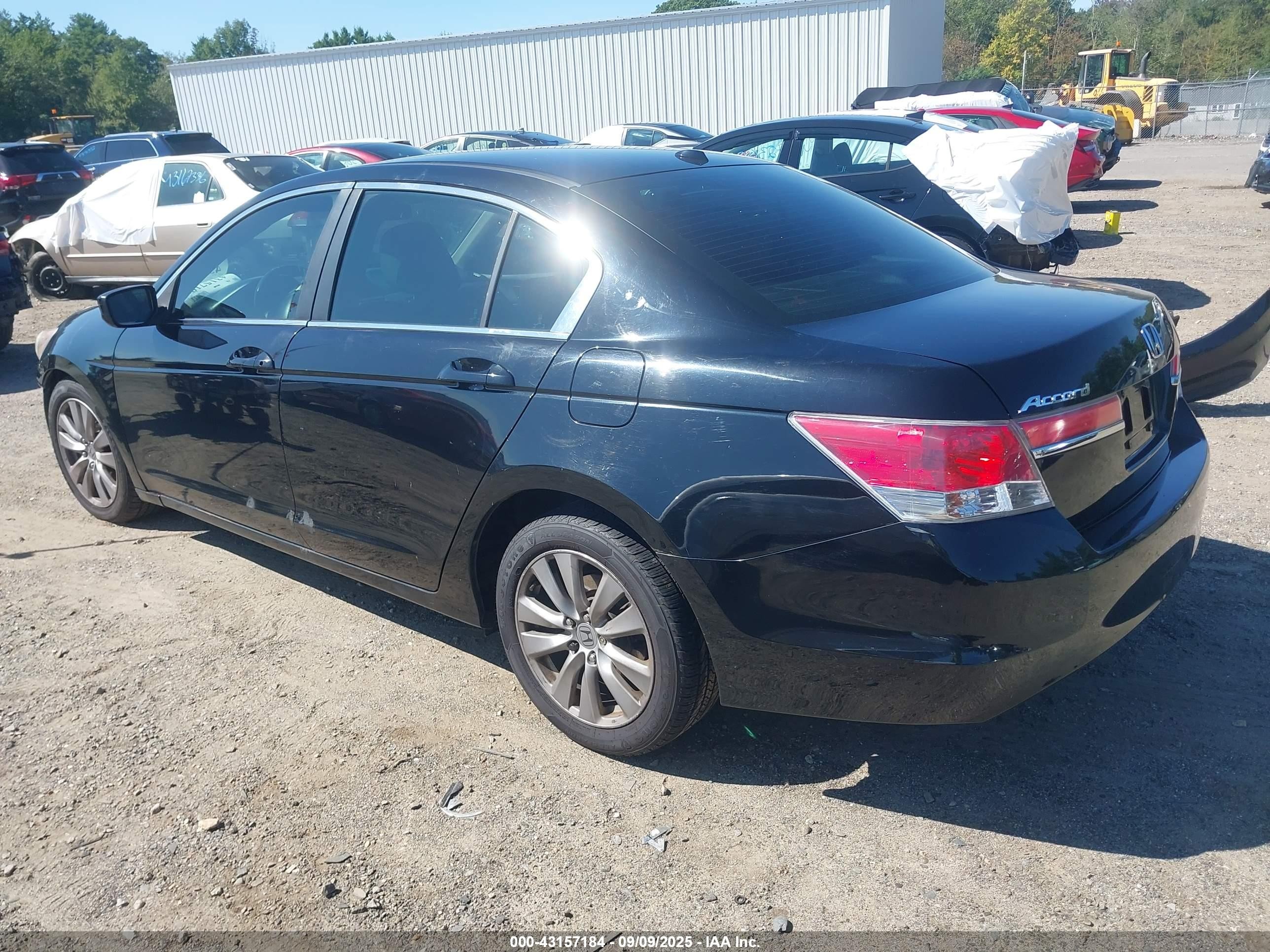 2012 Honda Accord Sdn 2.4 Ex-l/ex-l Black vin: 1HGCP2F81CA139314