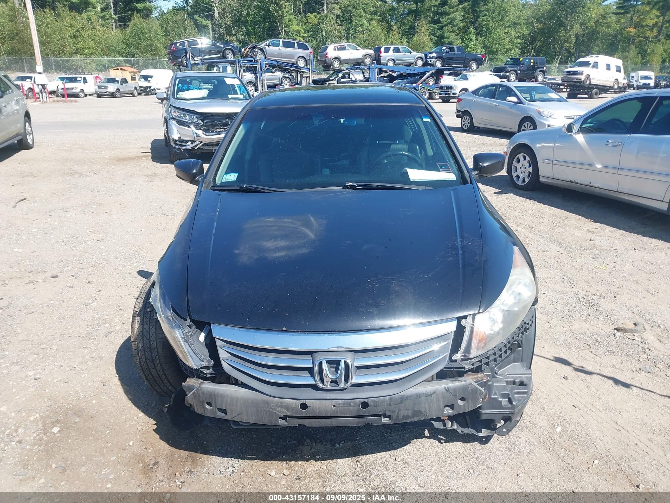 2012 Honda Accord Sdn 2.4 Ex-l/ex-l Black vin: 1HGCP2F81CA139314