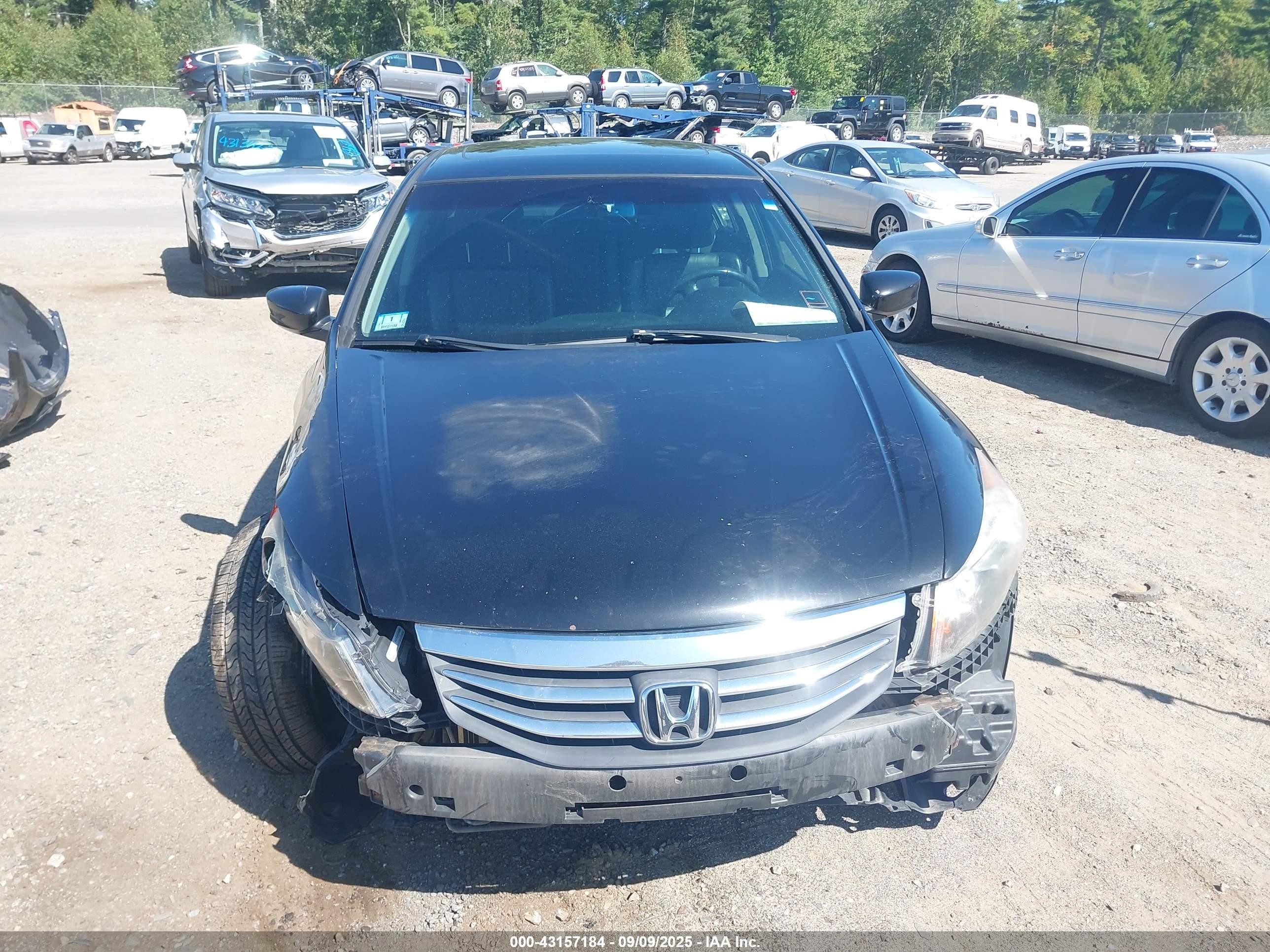 2012 Honda Accord Sdn 2.4 Ex-l/ex-l Black vin: 1HGCP2F81CA139314