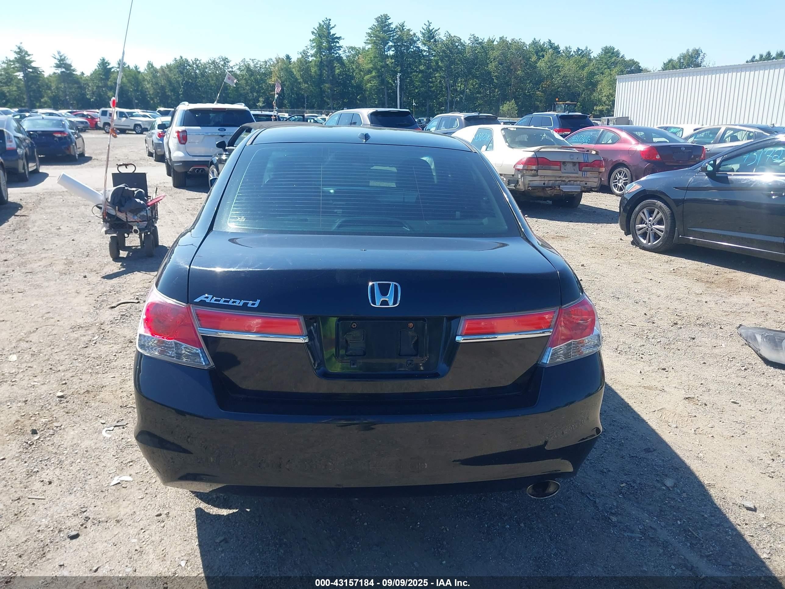 2012 Honda Accord Sdn 2.4 Ex-l/ex-l Black vin: 1HGCP2F81CA139314
