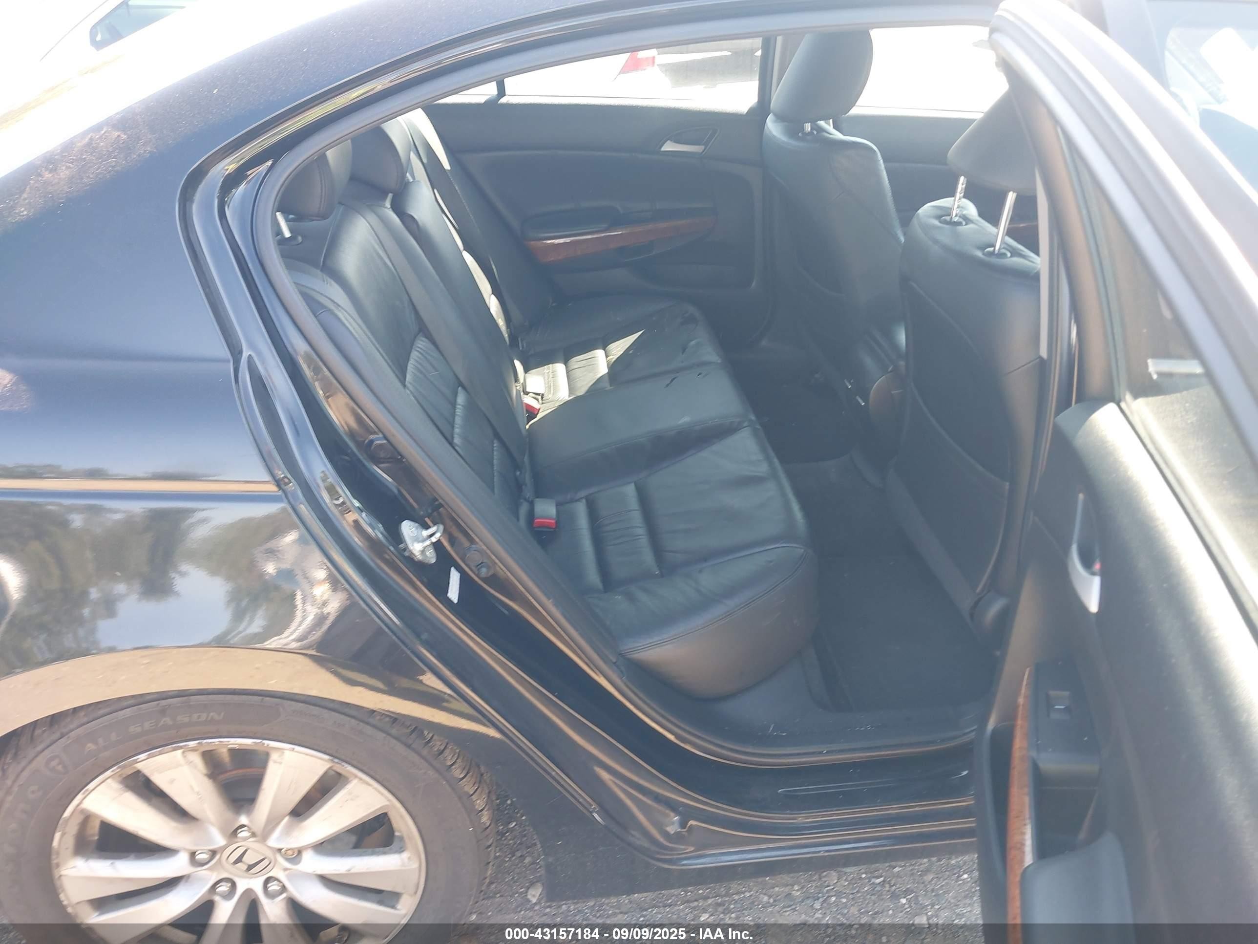2012 Honda Accord Sdn 2.4 Ex-l/ex-l Black vin: 1HGCP2F81CA139314