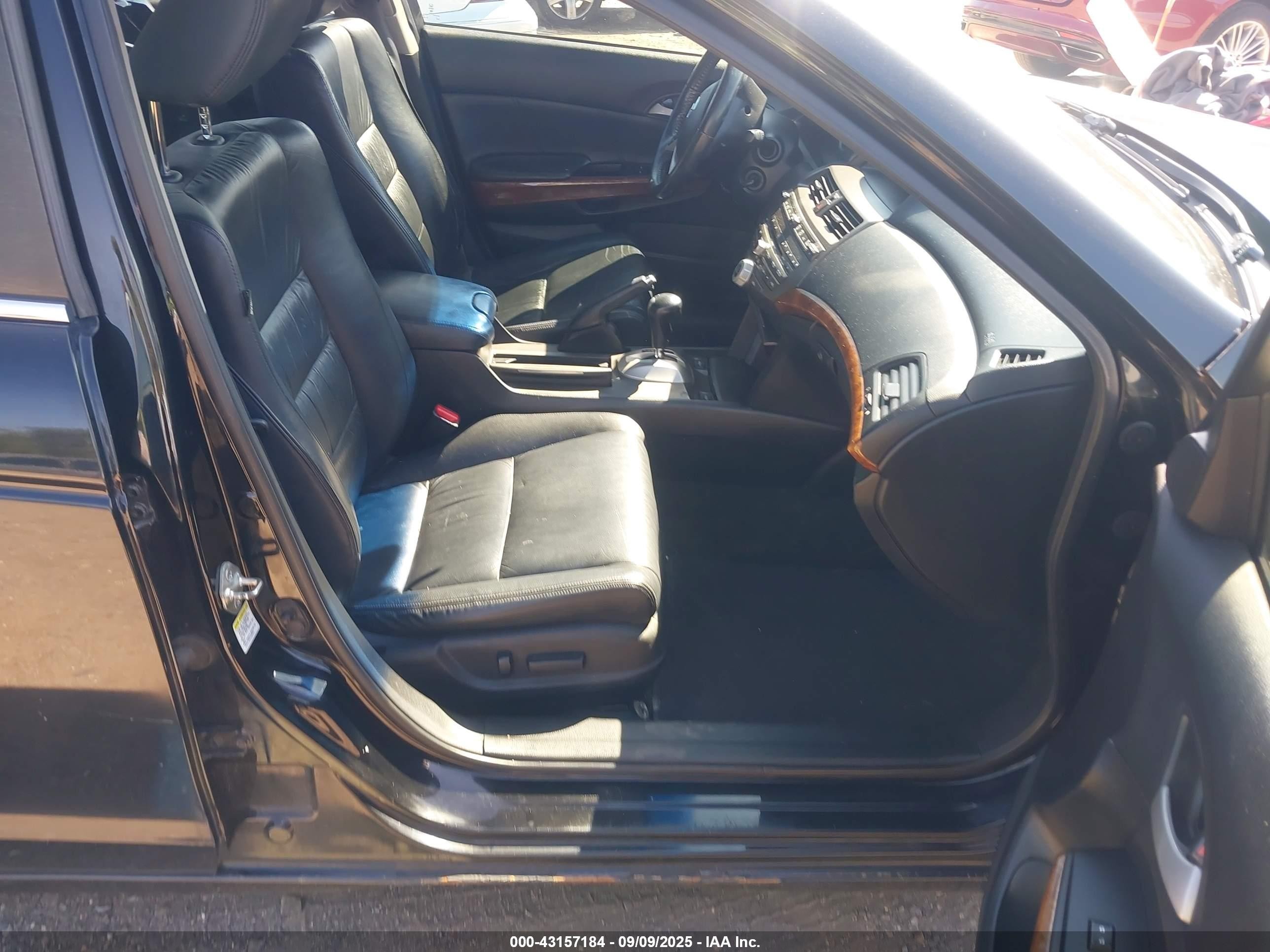 2012 Honda Accord Sdn 2.4 Ex-l/ex-l Black vin: 1HGCP2F81CA139314