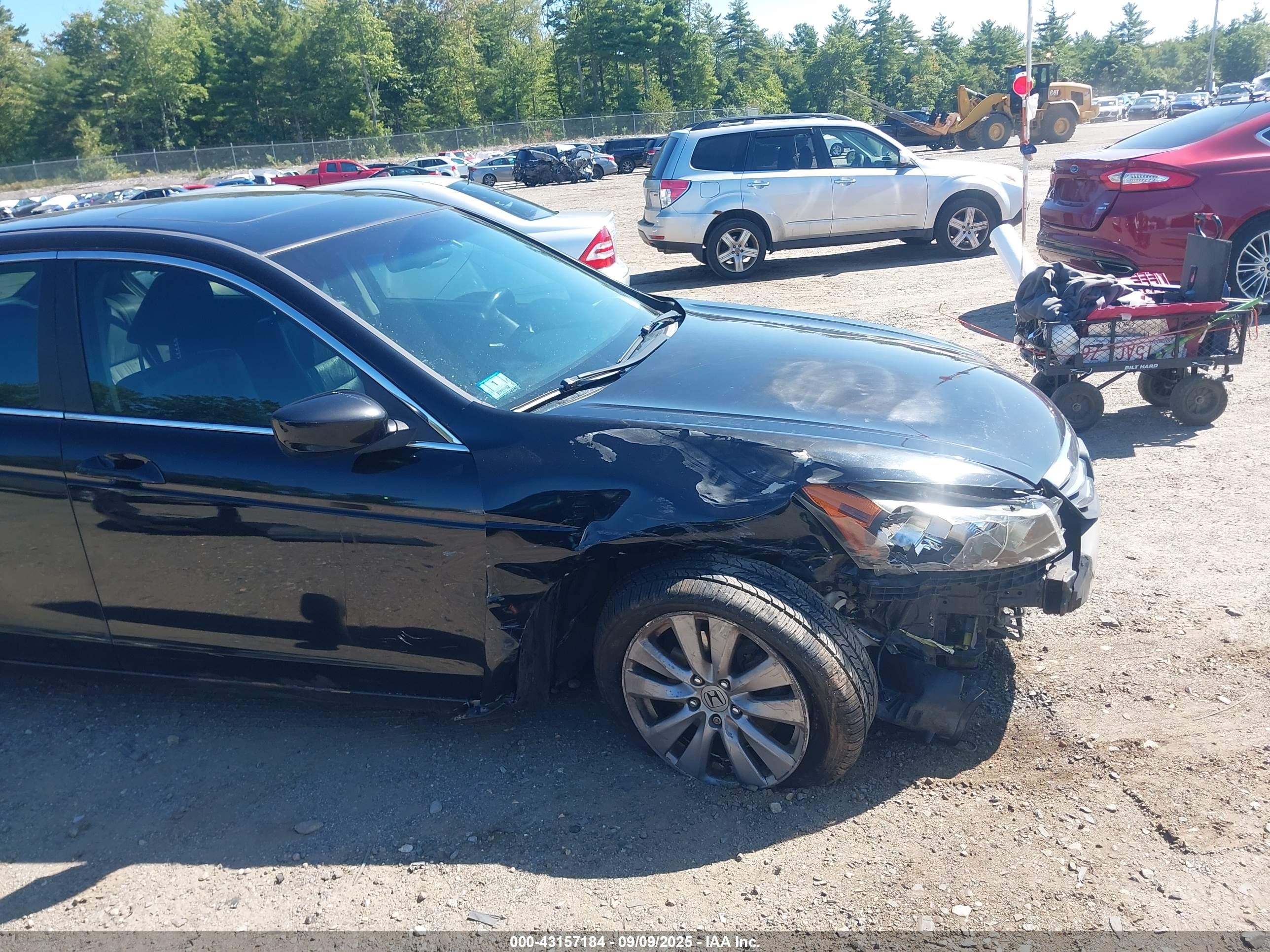 2012 Honda Accord Sdn 2.4 Ex-l/ex-l Black vin: 1HGCP2F81CA139314