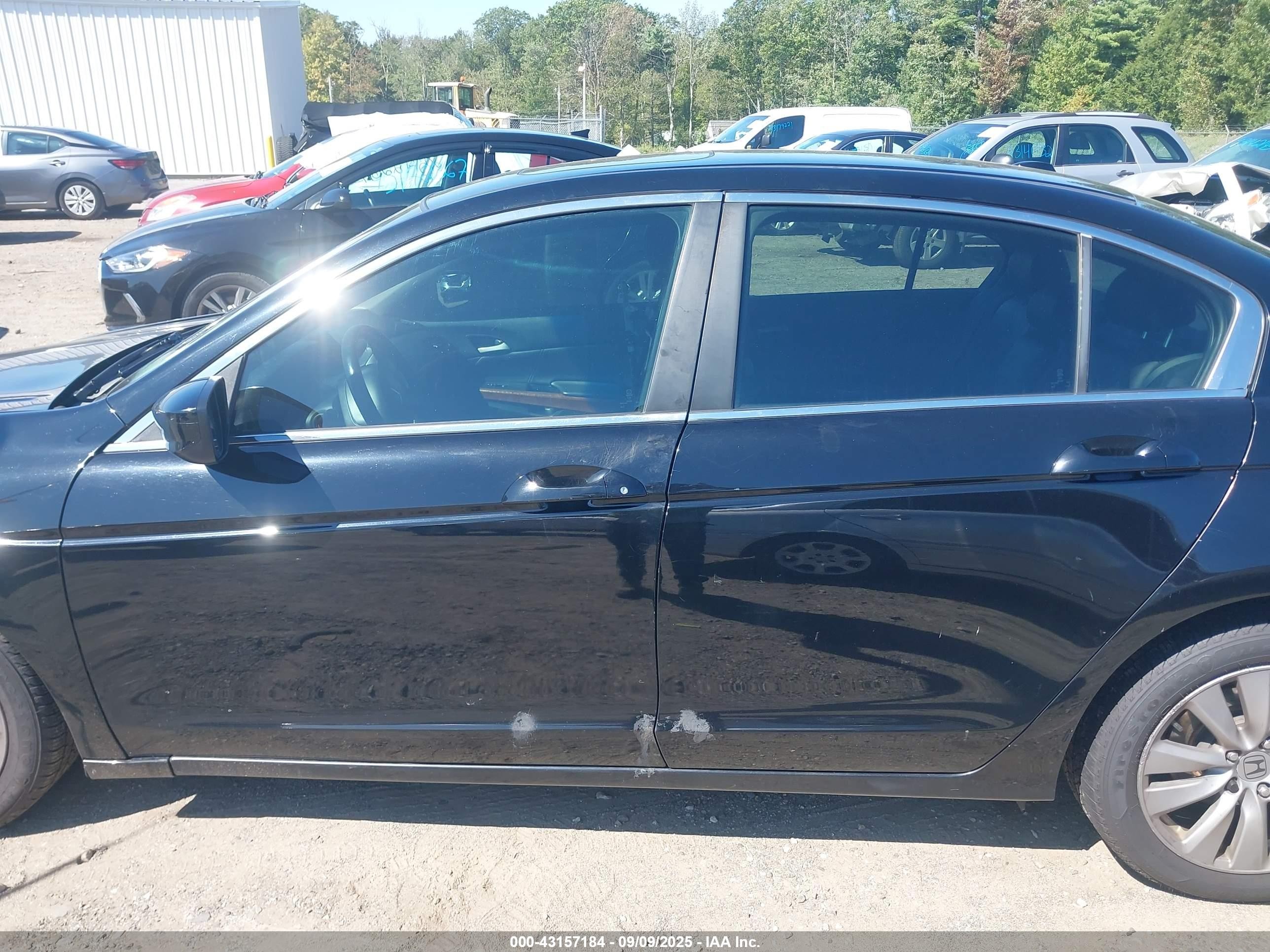2012 Honda Accord Sdn 2.4 Ex-l/ex-l Black vin: 1HGCP2F81CA139314