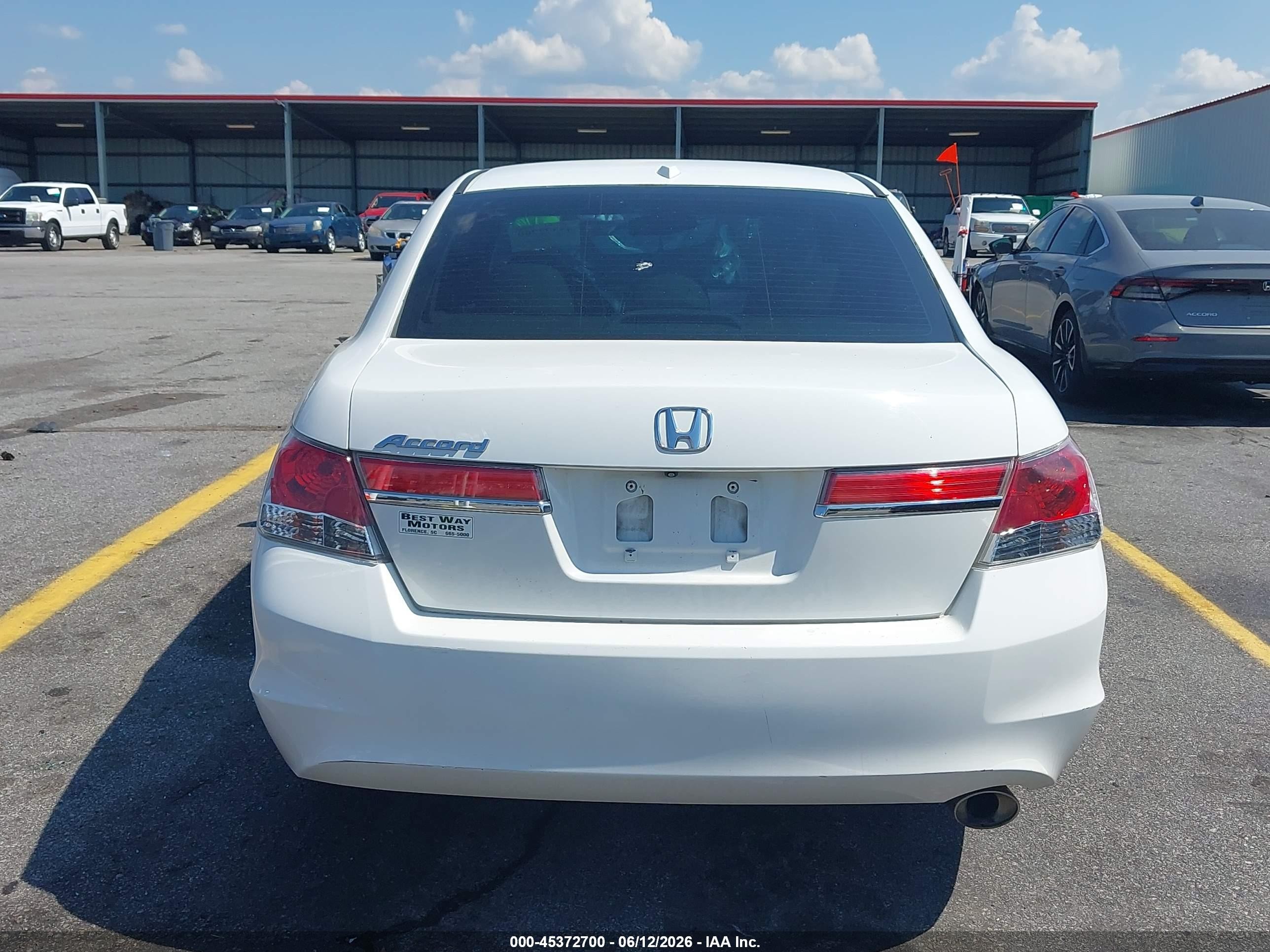 2012 Honda Accord 2.4 Ex-l White vin: 1HGCP2F81CA186360