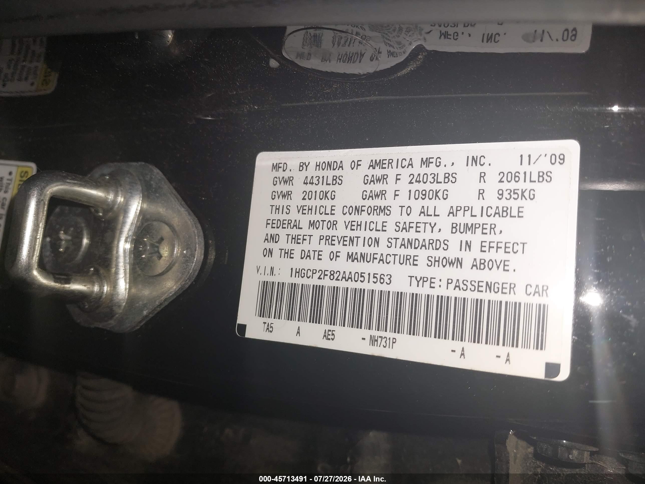 2010 Honda Accord 2.4 Ex-l Black vin: 1HGCP2F82AA051563