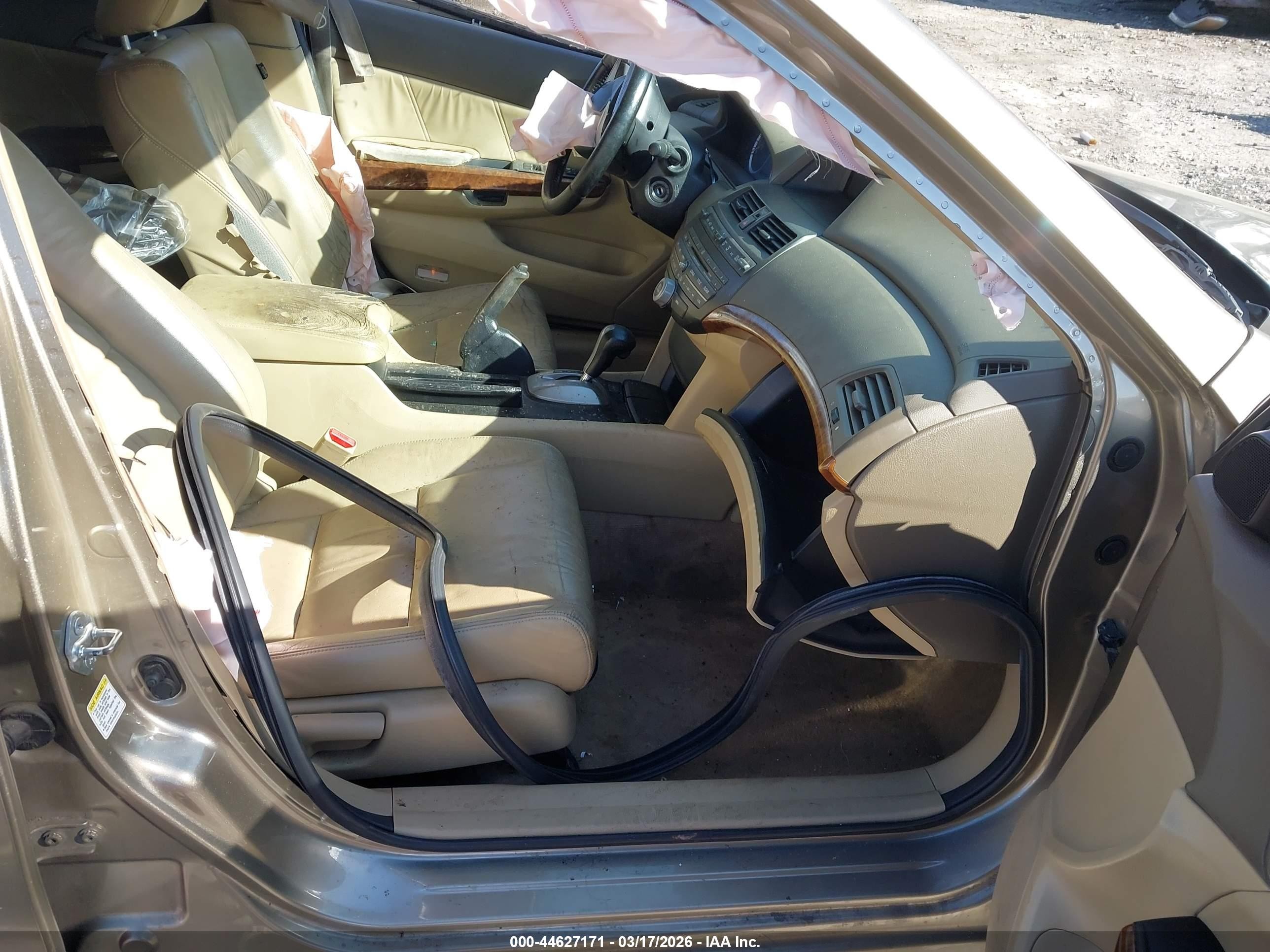 2010 Honda Accord 2.4 Ex-l Champagne vin: 1HGCP2F82AA077791
