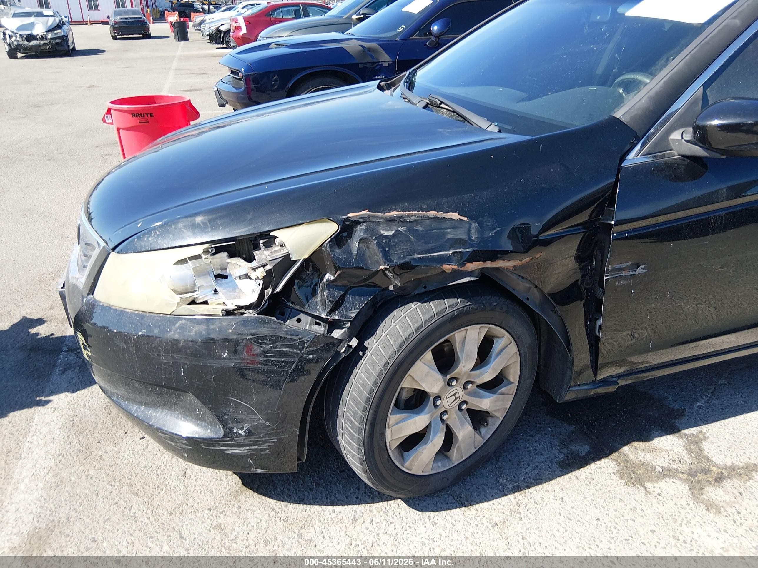 2010 Honda Accord 2.4 Ex-l Black vin: 1HGCP2F82AA118341