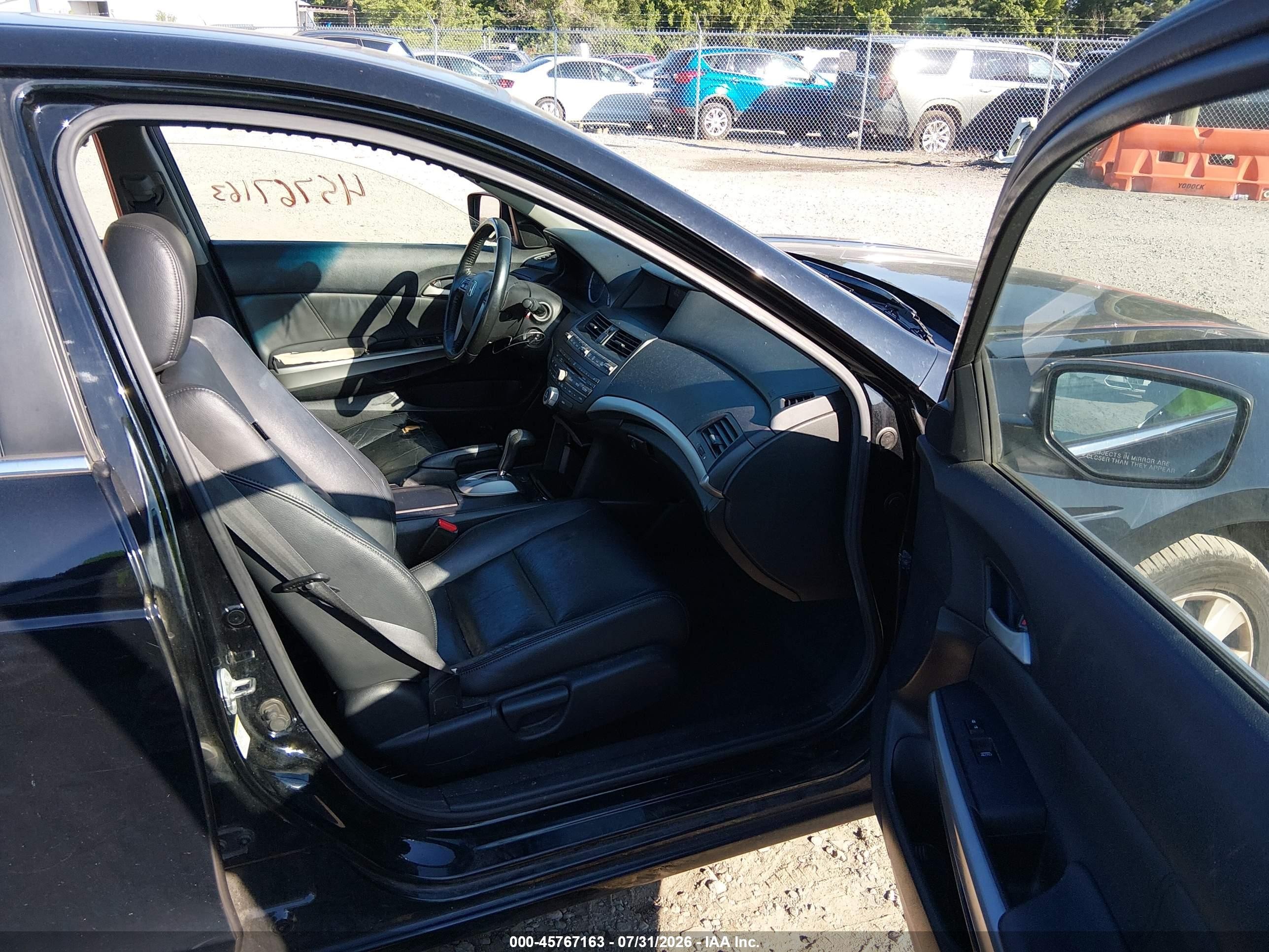 2010 Honda Accord 2.4 Ex-l Black vin: 1HGCP2F82AA118372