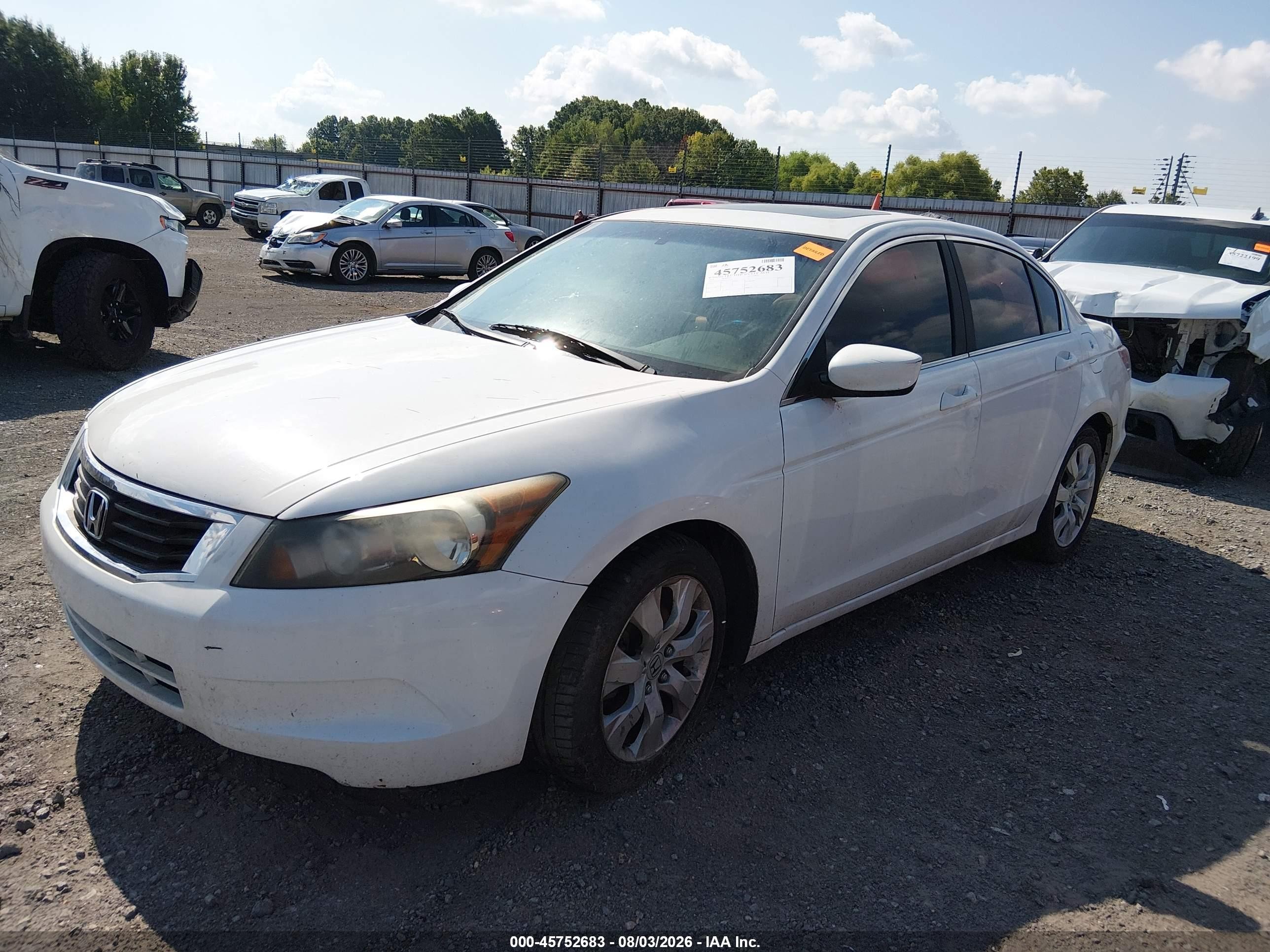 2010 Honda Accord 2.4 Ex-l Белый vin: 1HGCP2F82AA137116