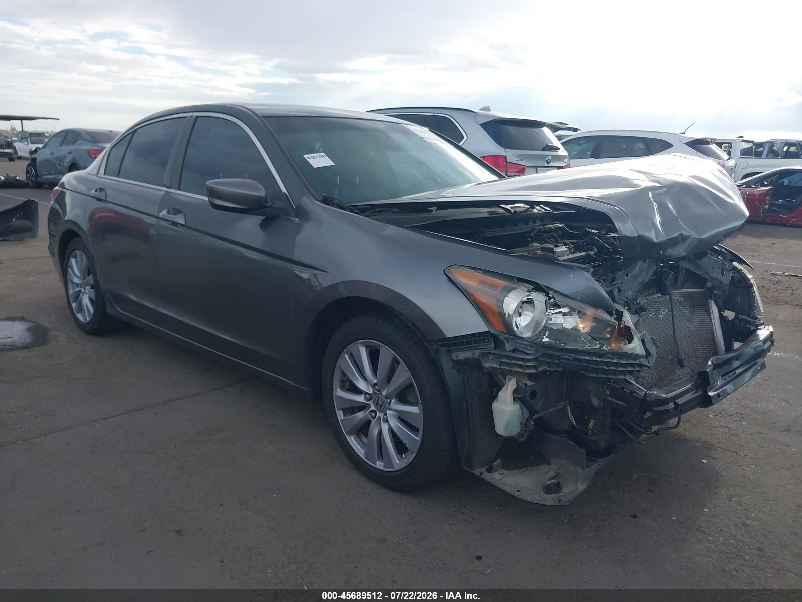 2011 Honda Accord 2.4 Ex-l Gray vin: 1HGCP2F82BA000145
