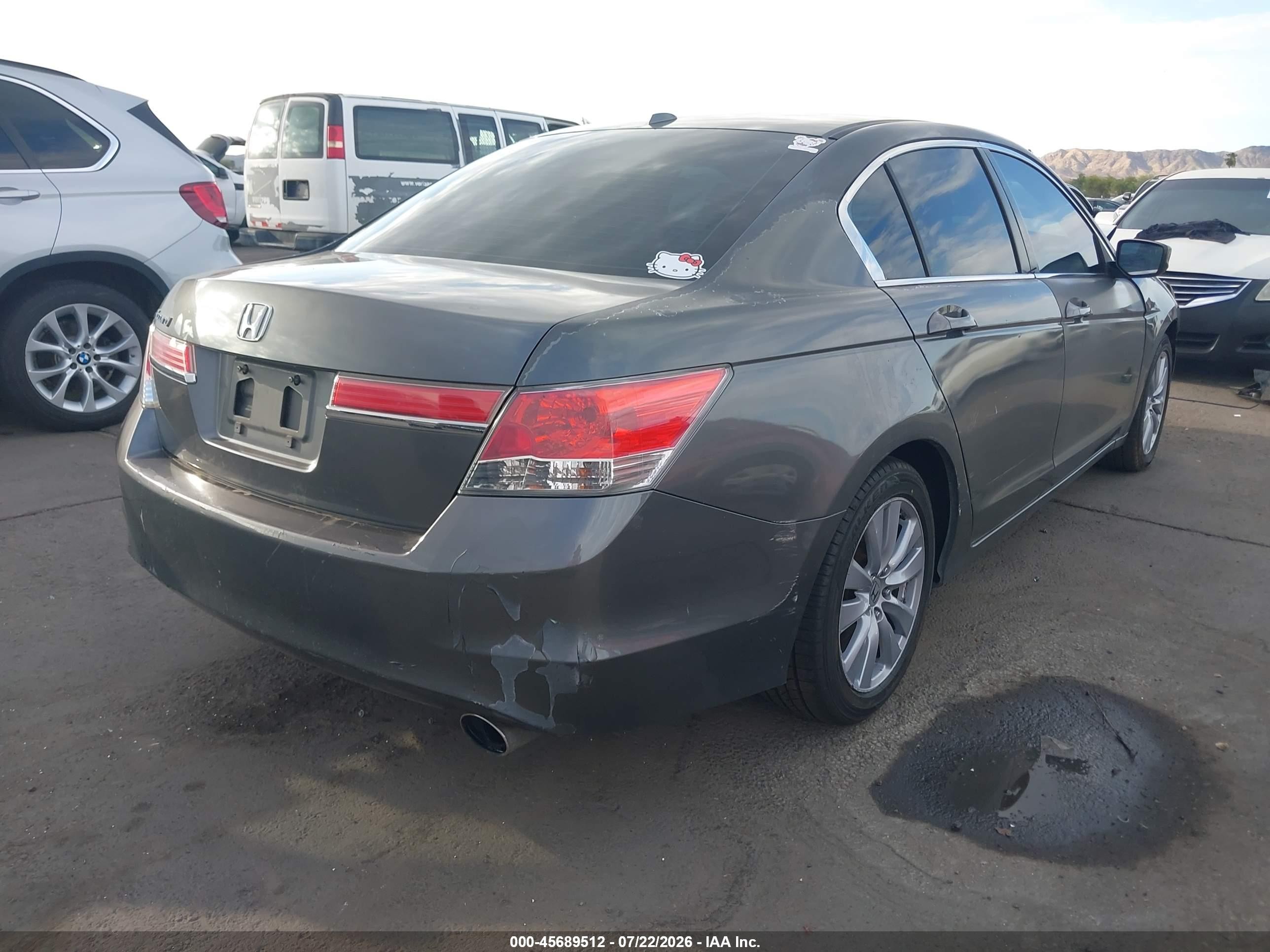 2011 Honda Accord 2.4 Ex-l Gray vin: 1HGCP2F82BA000145