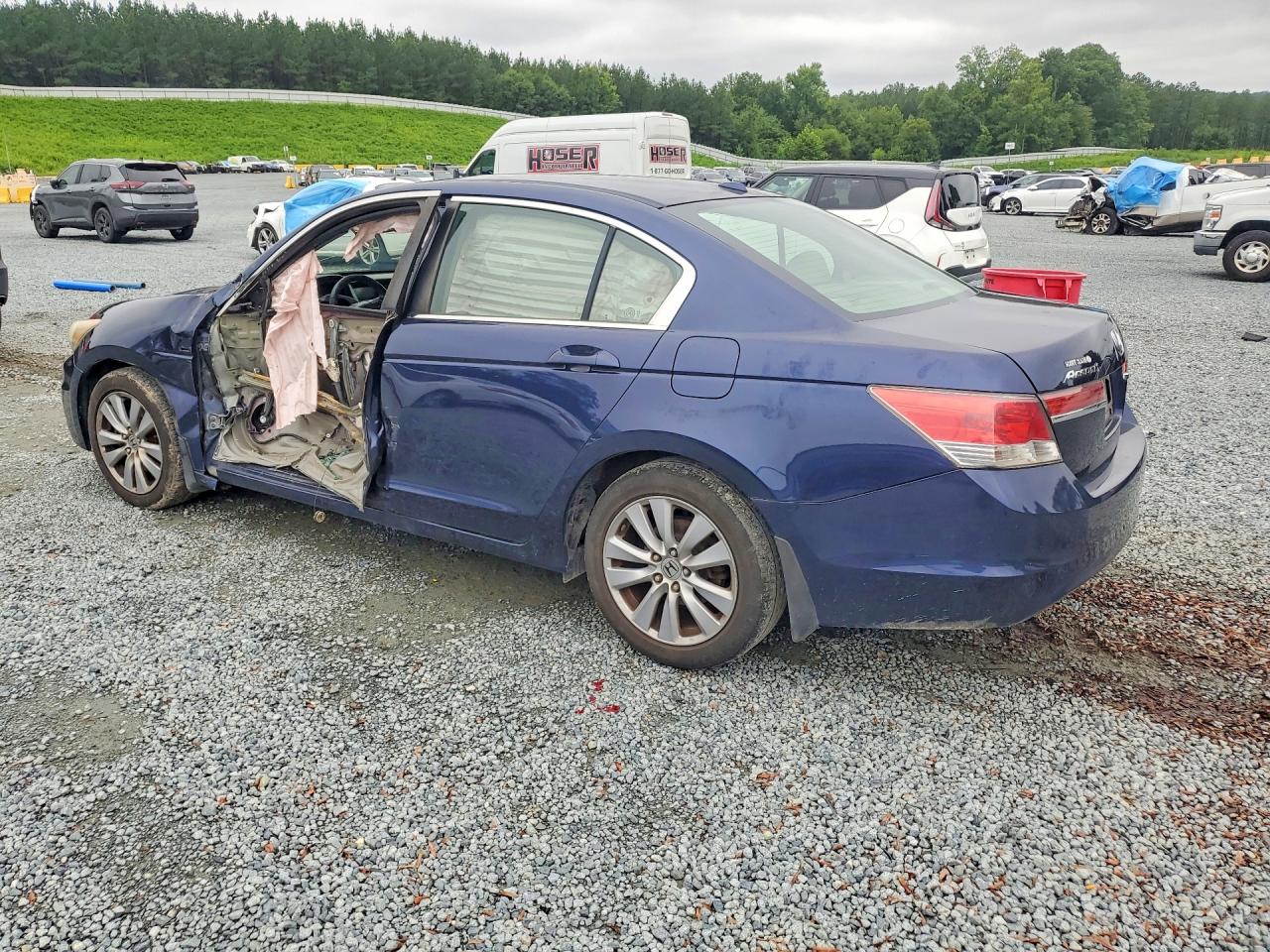 2011 Honda Accord Exl Blue vin: 1HGCP2F82BA040967