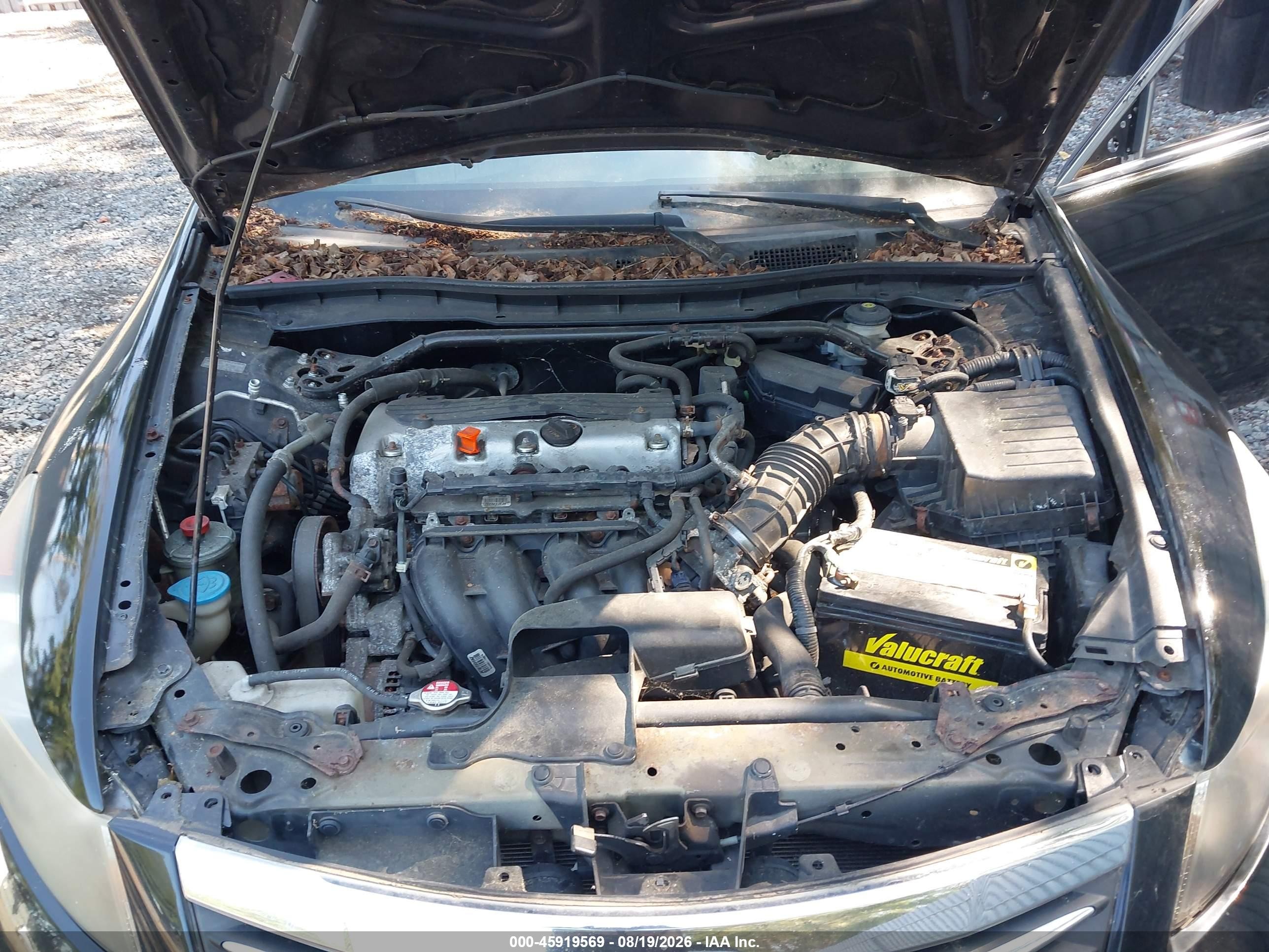 2011 Honda Accord 2.4 Ex-l Black vin: 1HGCP2F82BA082278