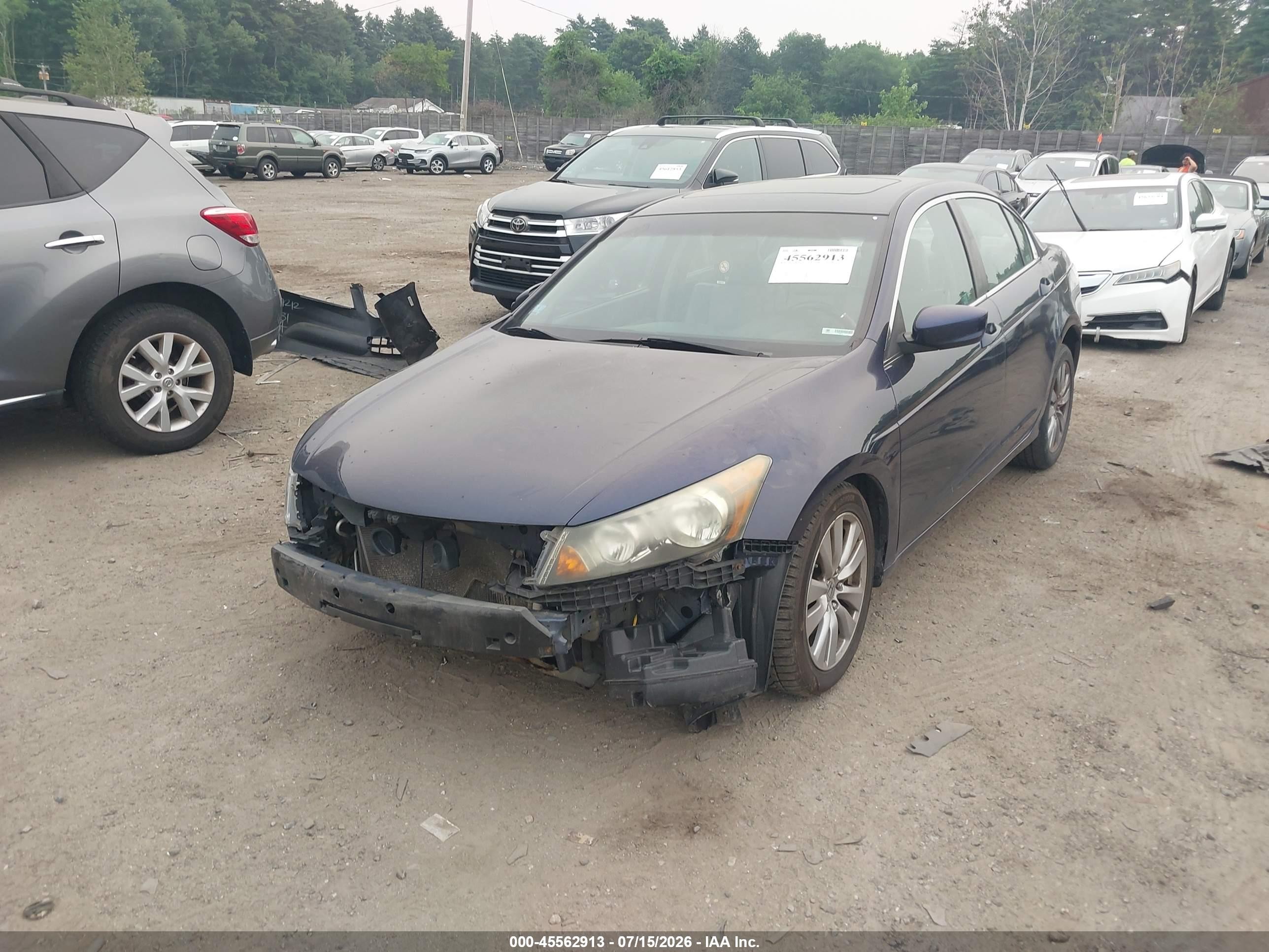 2011 Honda Accord 2.4 Ex-l Blue vin: 1HGCP2F82BA146514