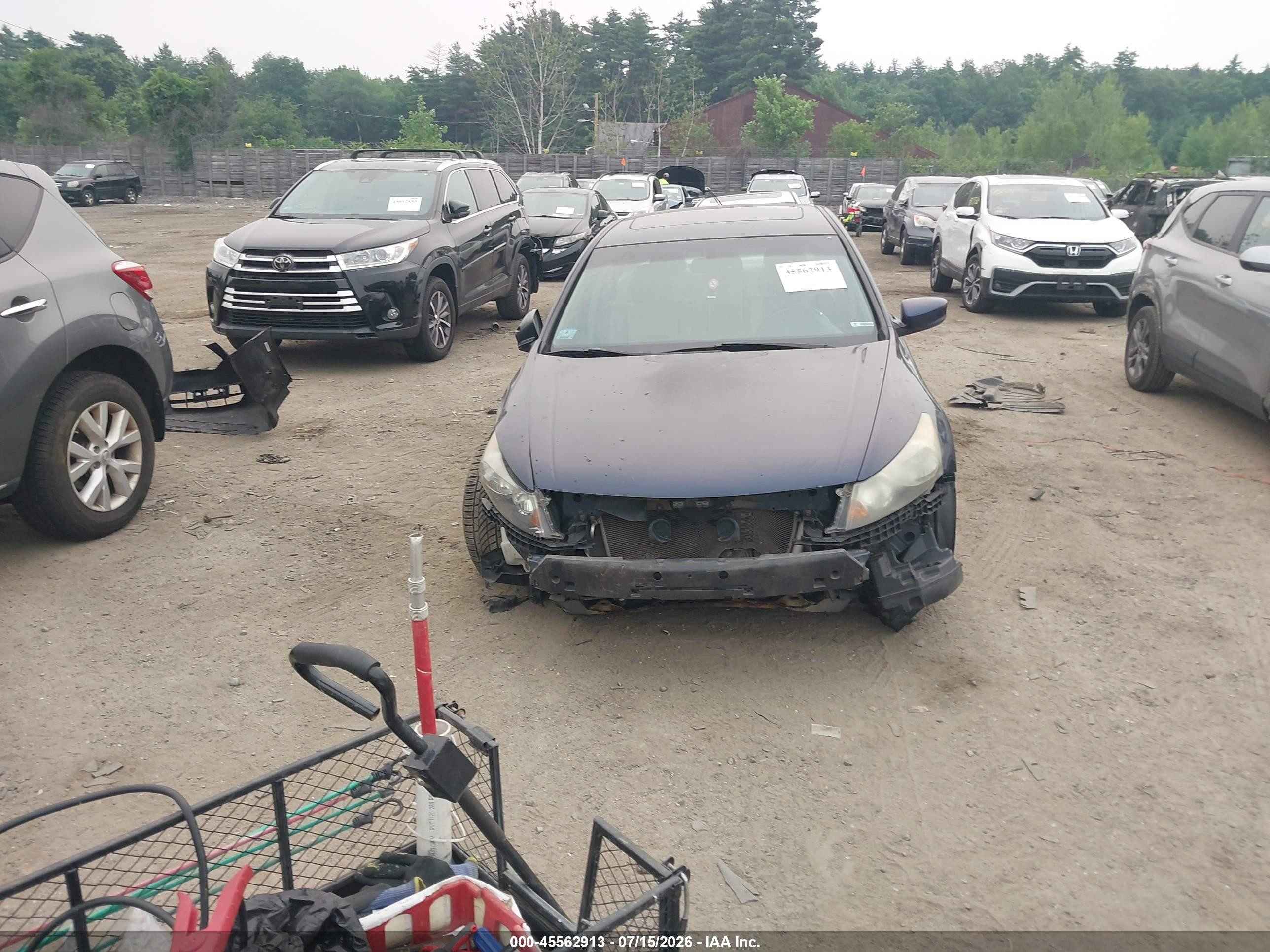 2011 Honda Accord 2.4 Ex-l Blue vin: 1HGCP2F82BA146514
