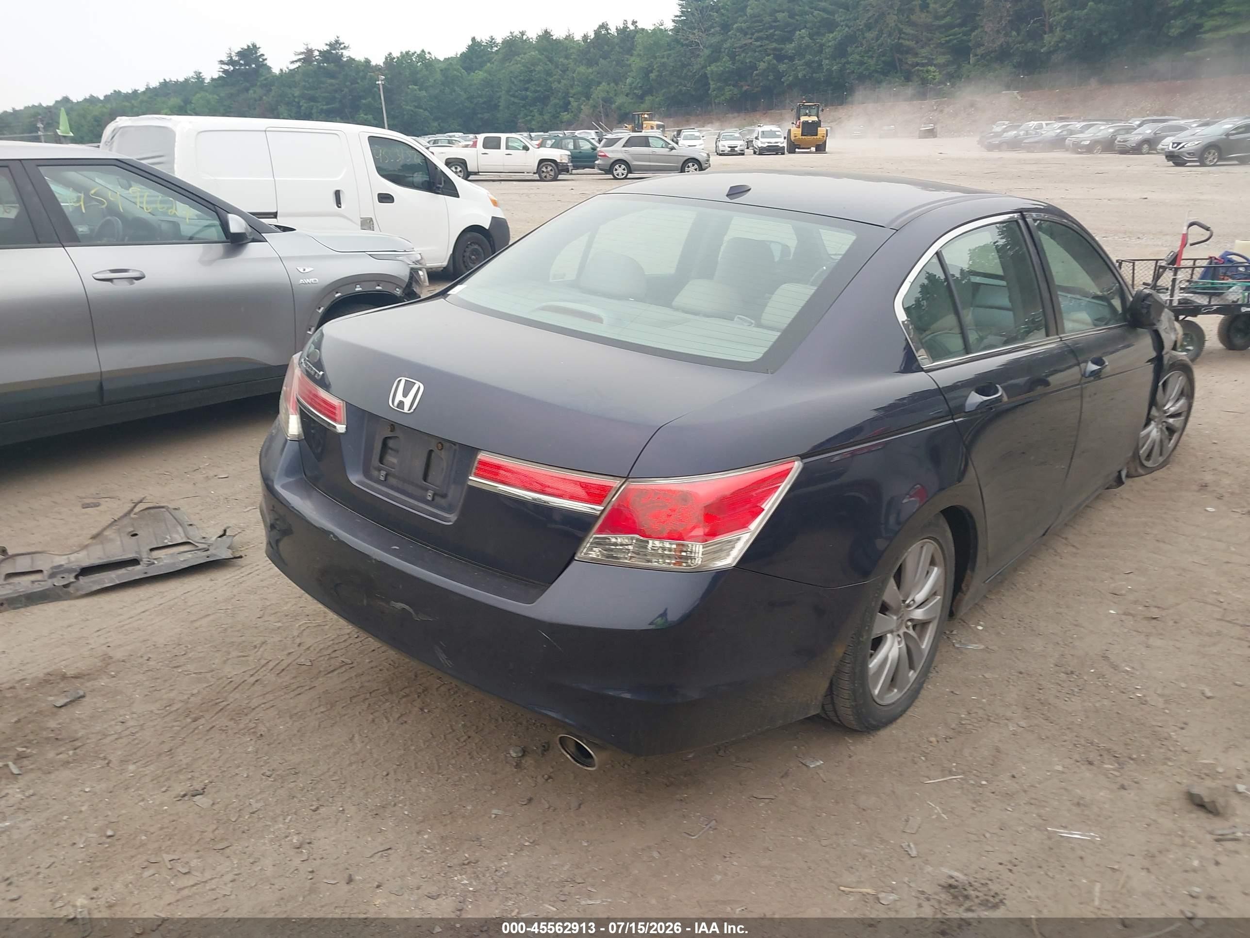 2011 Honda Accord 2.4 Ex-l Blue vin: 1HGCP2F82BA146514