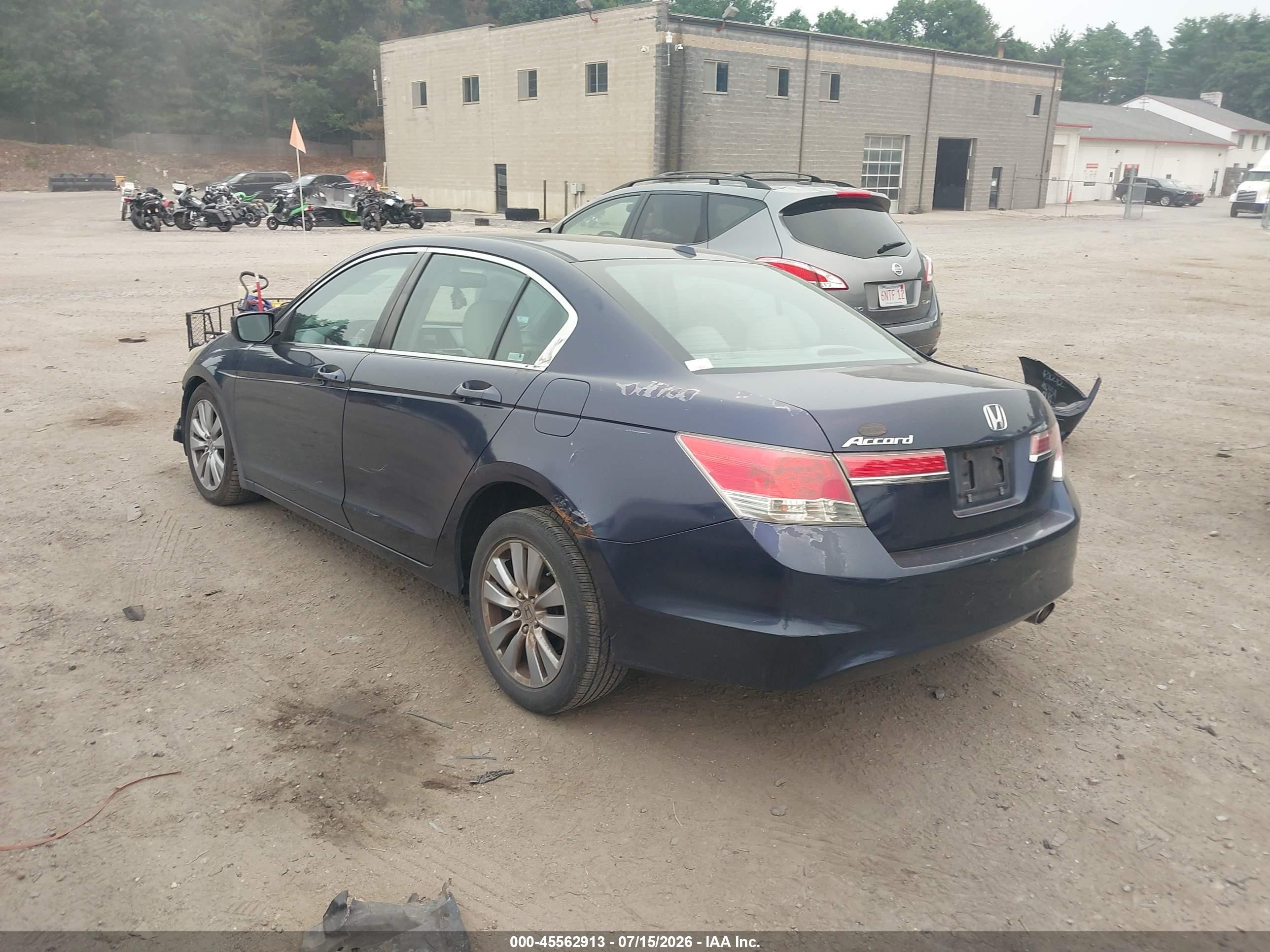 2011 Honda Accord 2.4 Ex-l Blue vin: 1HGCP2F82BA146514