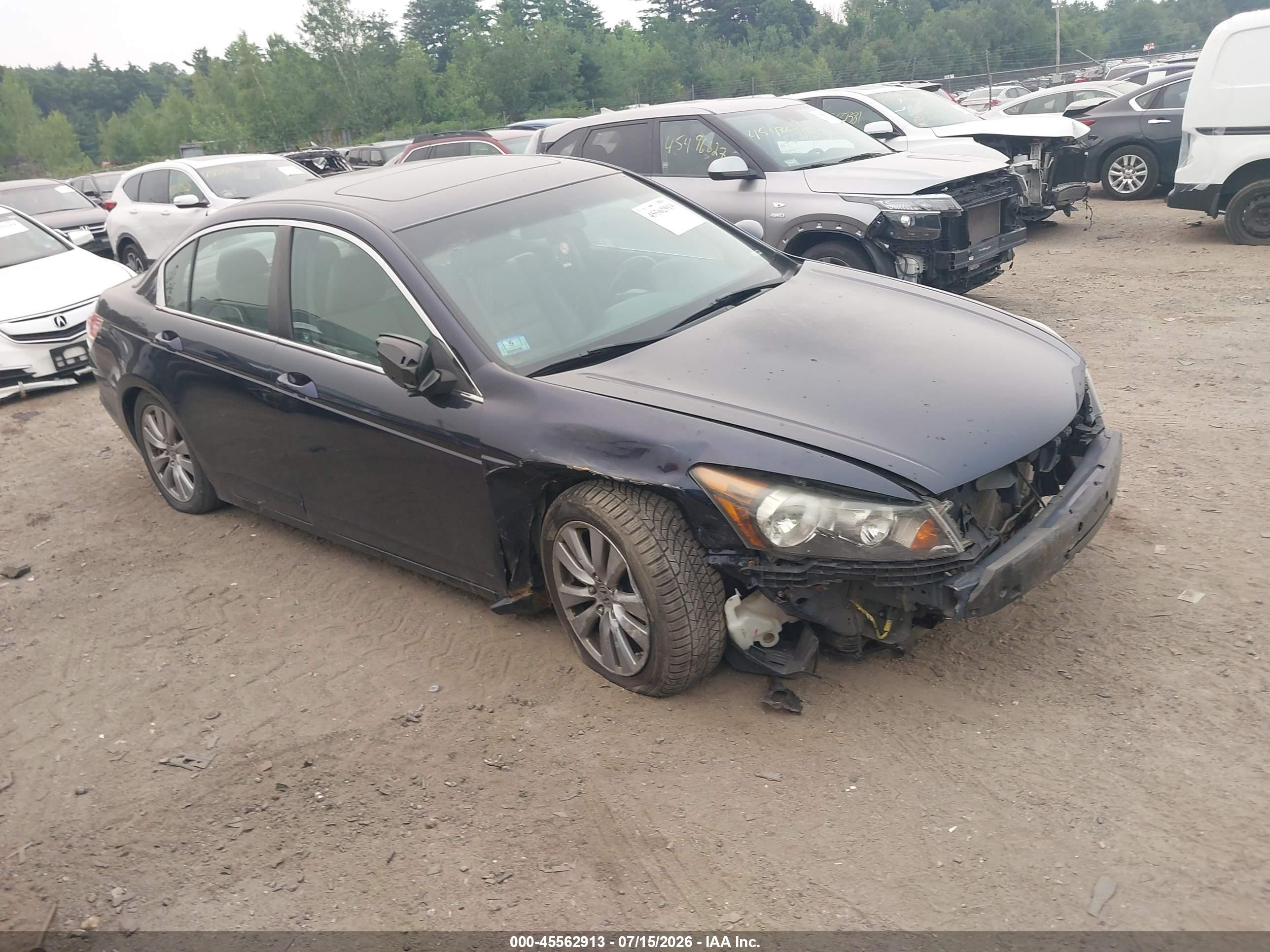 2011 Honda Accord 2.4 Ex-l Blue vin: 1HGCP2F82BA146514