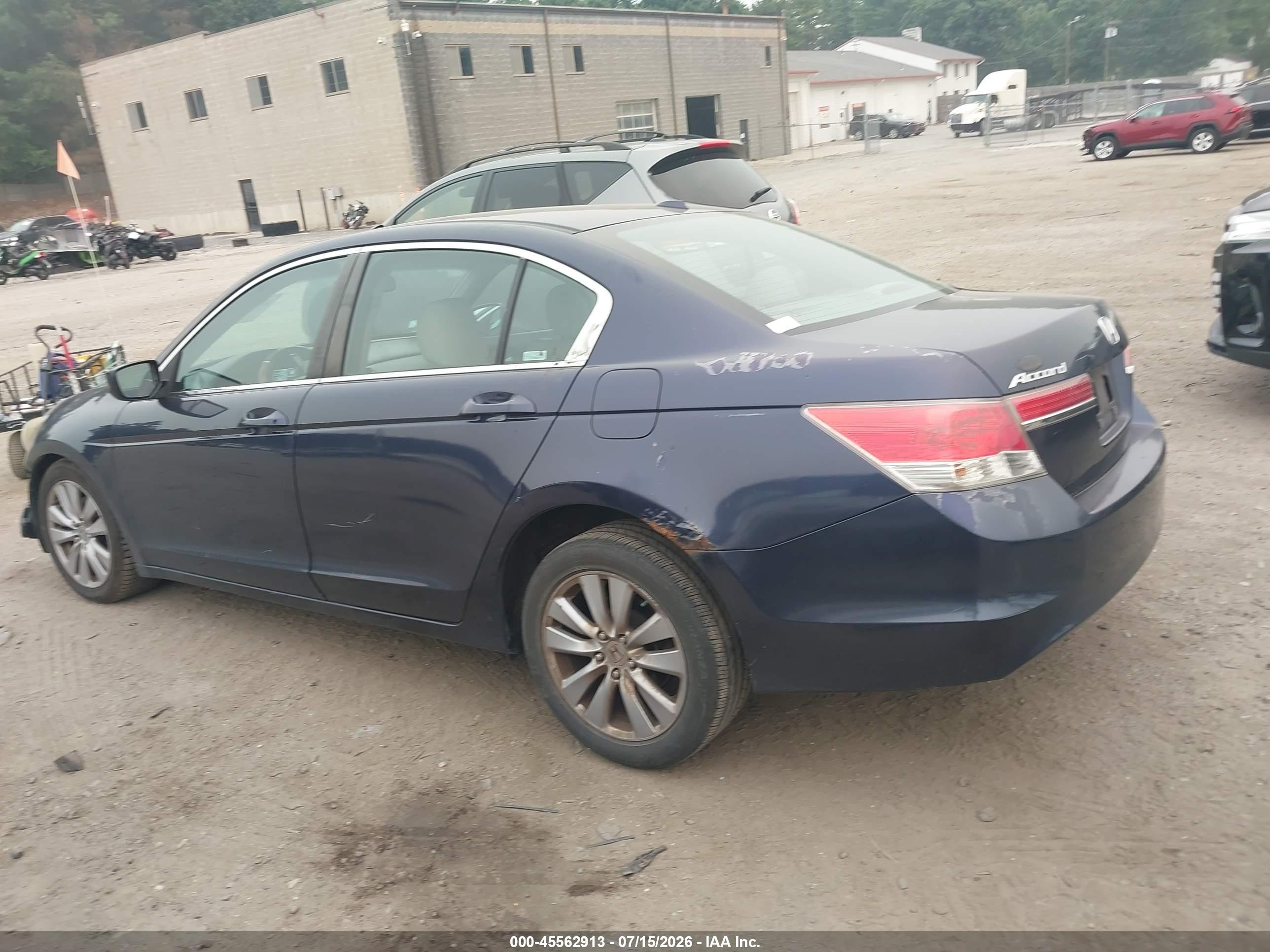 2011 Honda Accord 2.4 Ex-l Blue vin: 1HGCP2F82BA146514