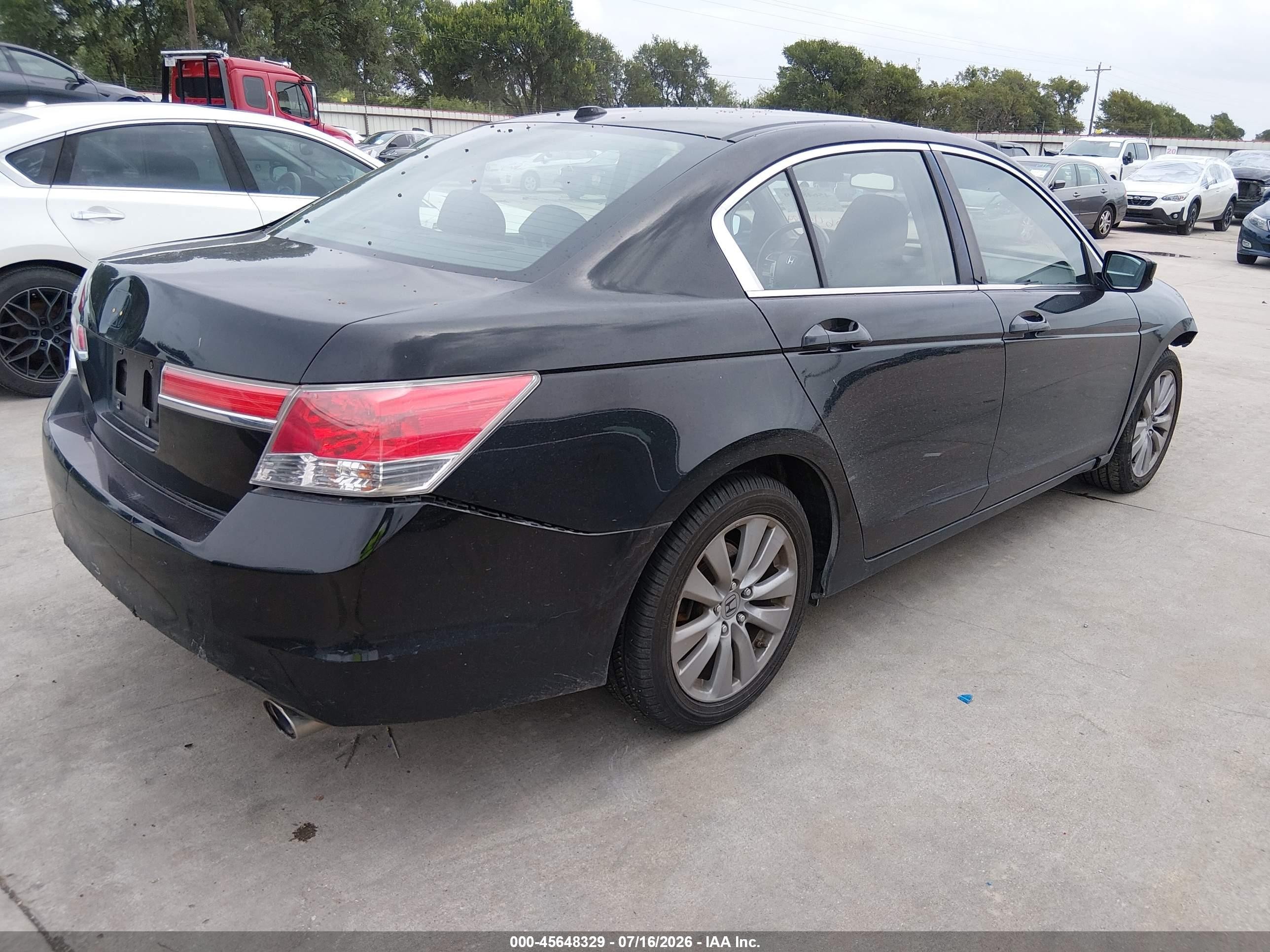 2012 Honda Accord 2.4 Ex-l Black vin: 1HGCP2F82CA062517