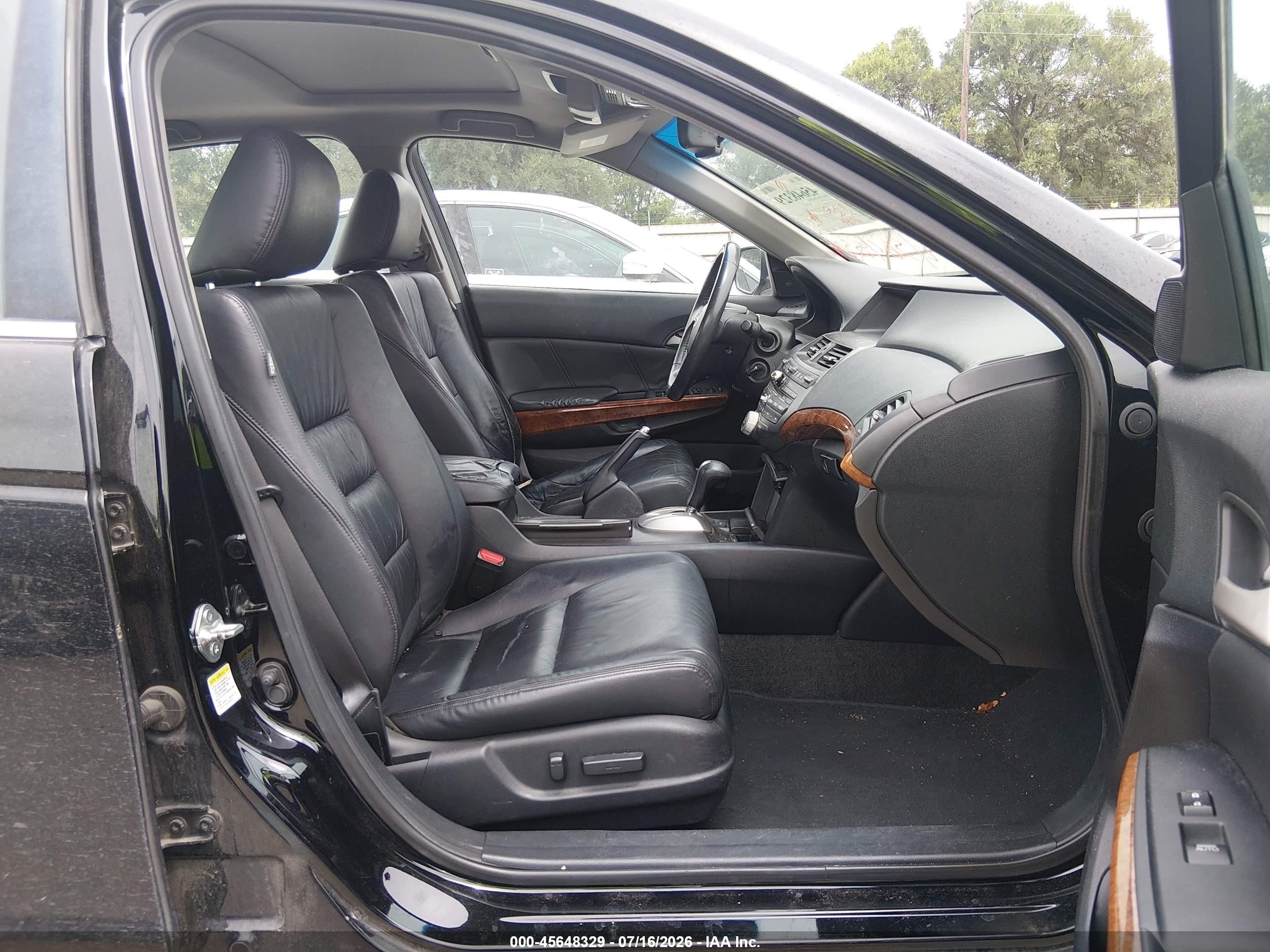 2012 Honda Accord 2.4 Ex-l Black vin: 1HGCP2F82CA062517