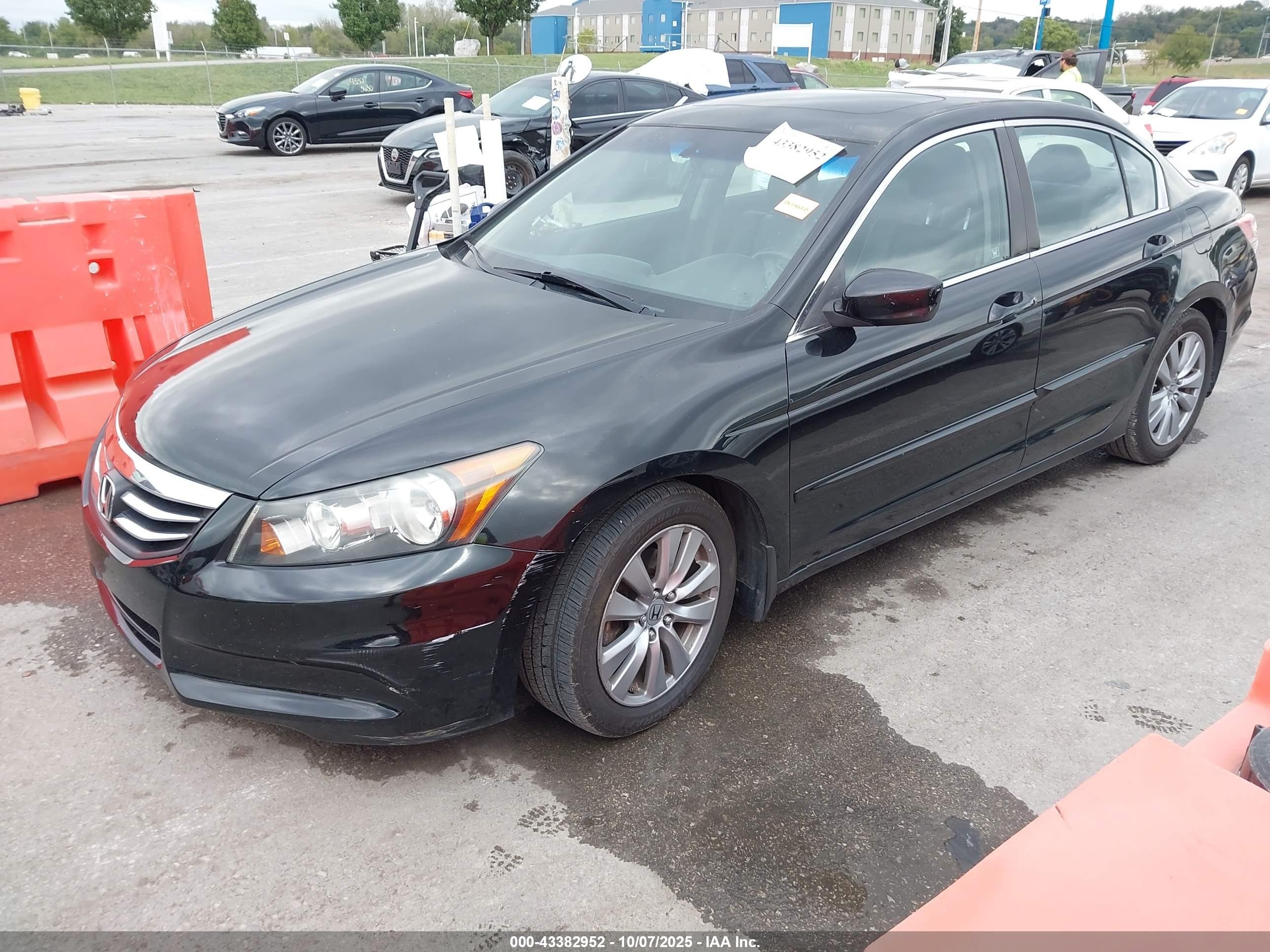 2012 Honda Accord Sdn 2.4 Ex-l/ex-l Black vin: 1HGCP2F82CA091340