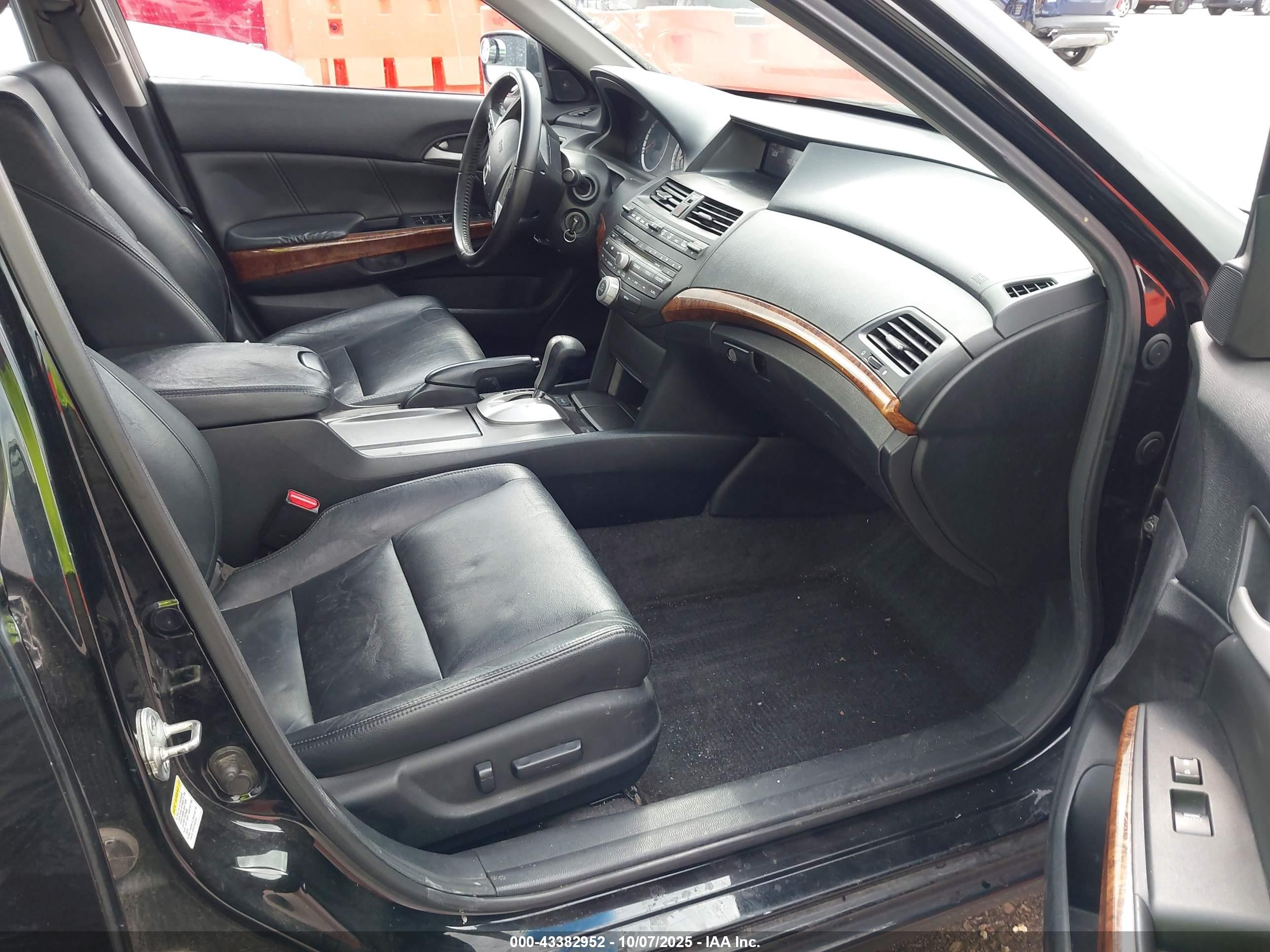 2012 Honda Accord Sdn 2.4 Ex-l/ex-l Black vin: 1HGCP2F82CA091340