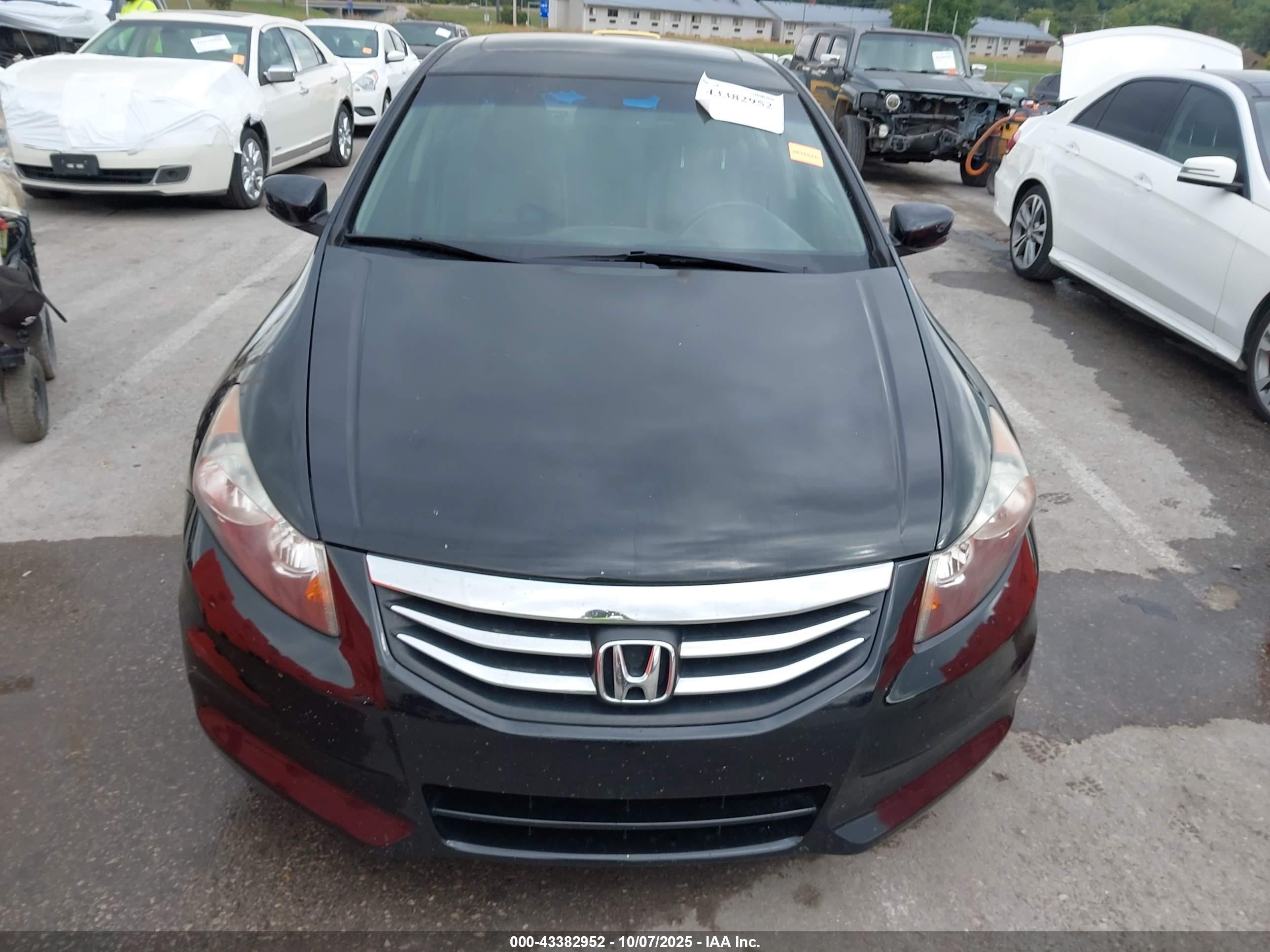 2012 Honda Accord Sdn 2.4 Ex-l/ex-l Black vin: 1HGCP2F82CA091340