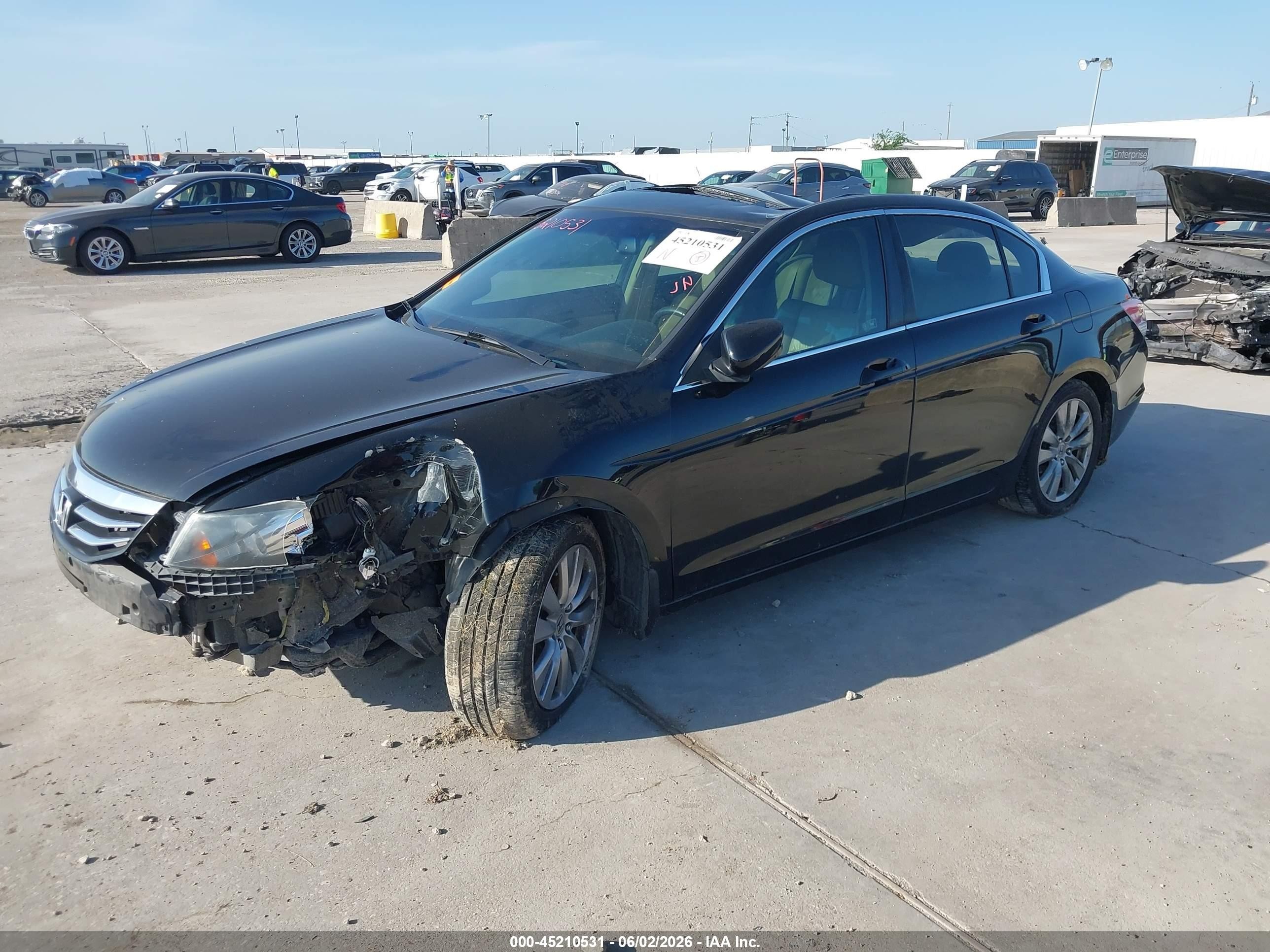2012 Honda Accord 2.4 Ex-l Черный vin: 1HGCP2F82CA099051