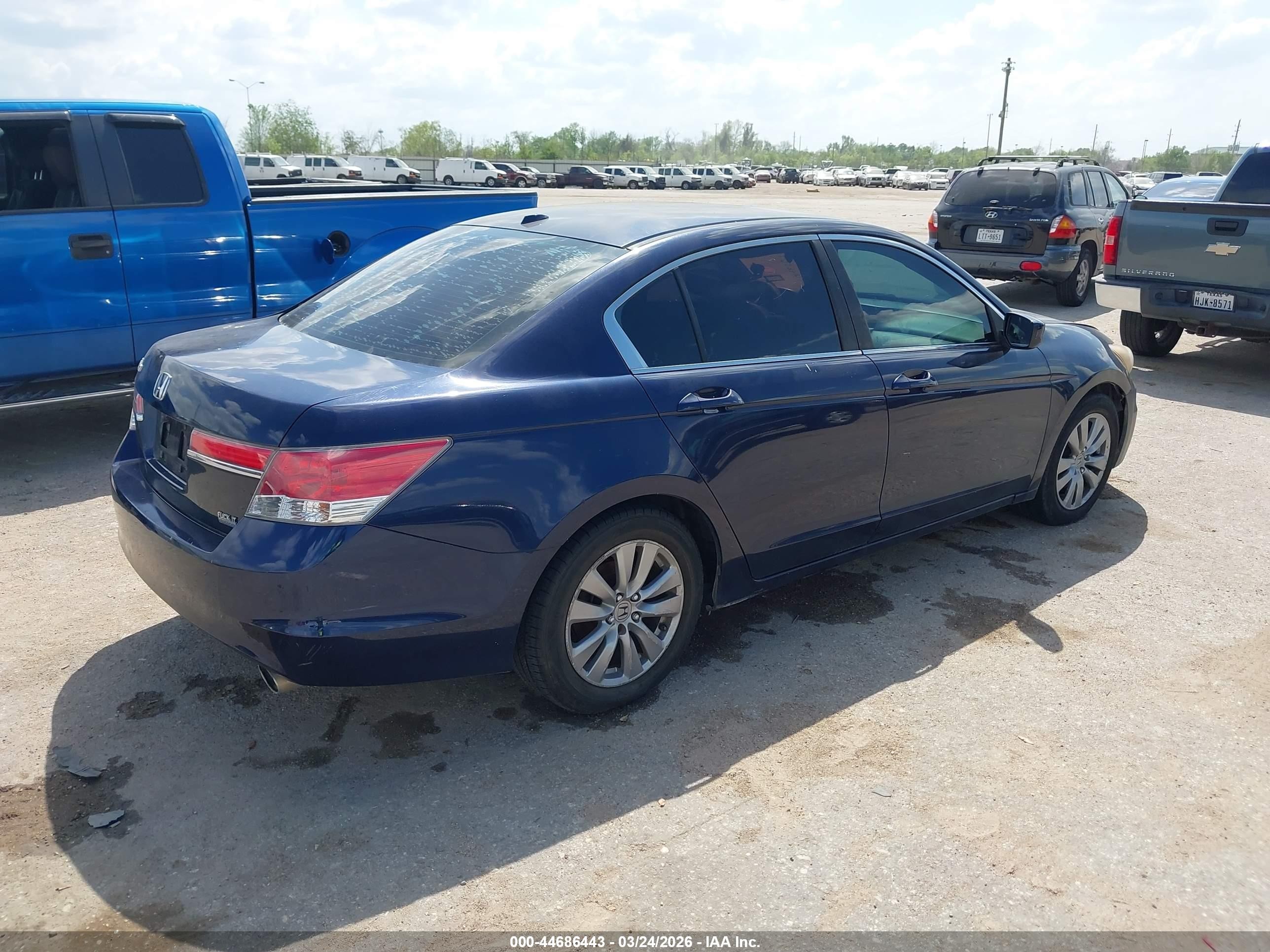 2012 Honda Accord Sdn 2.4 Ex-l/ex-l Dark Blue vin: 1HGCP2F82CA121775