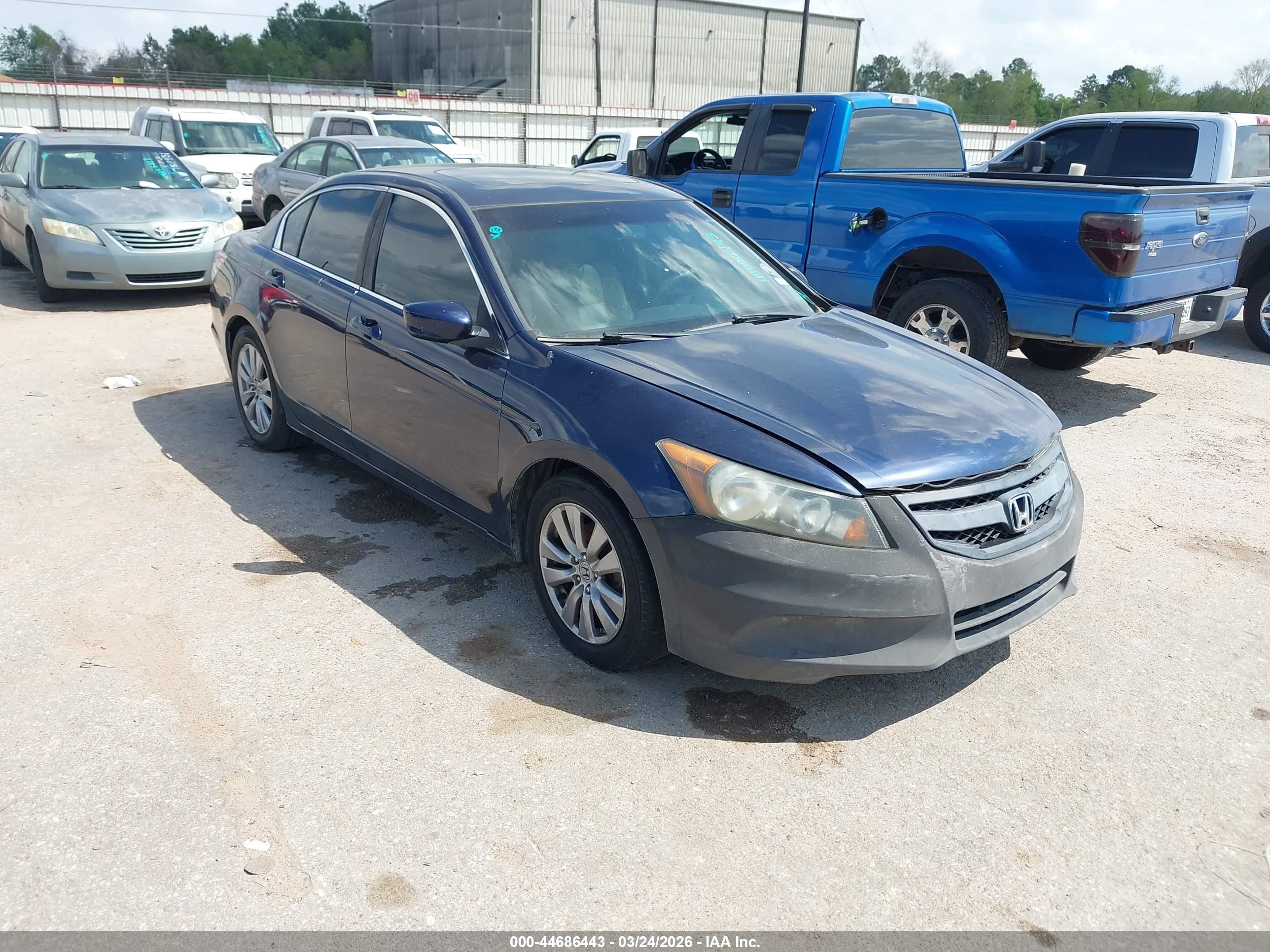 2012 Honda Accord Sdn 2.4 Ex-l/ex-l Dark Blue vin: 1HGCP2F82CA121775