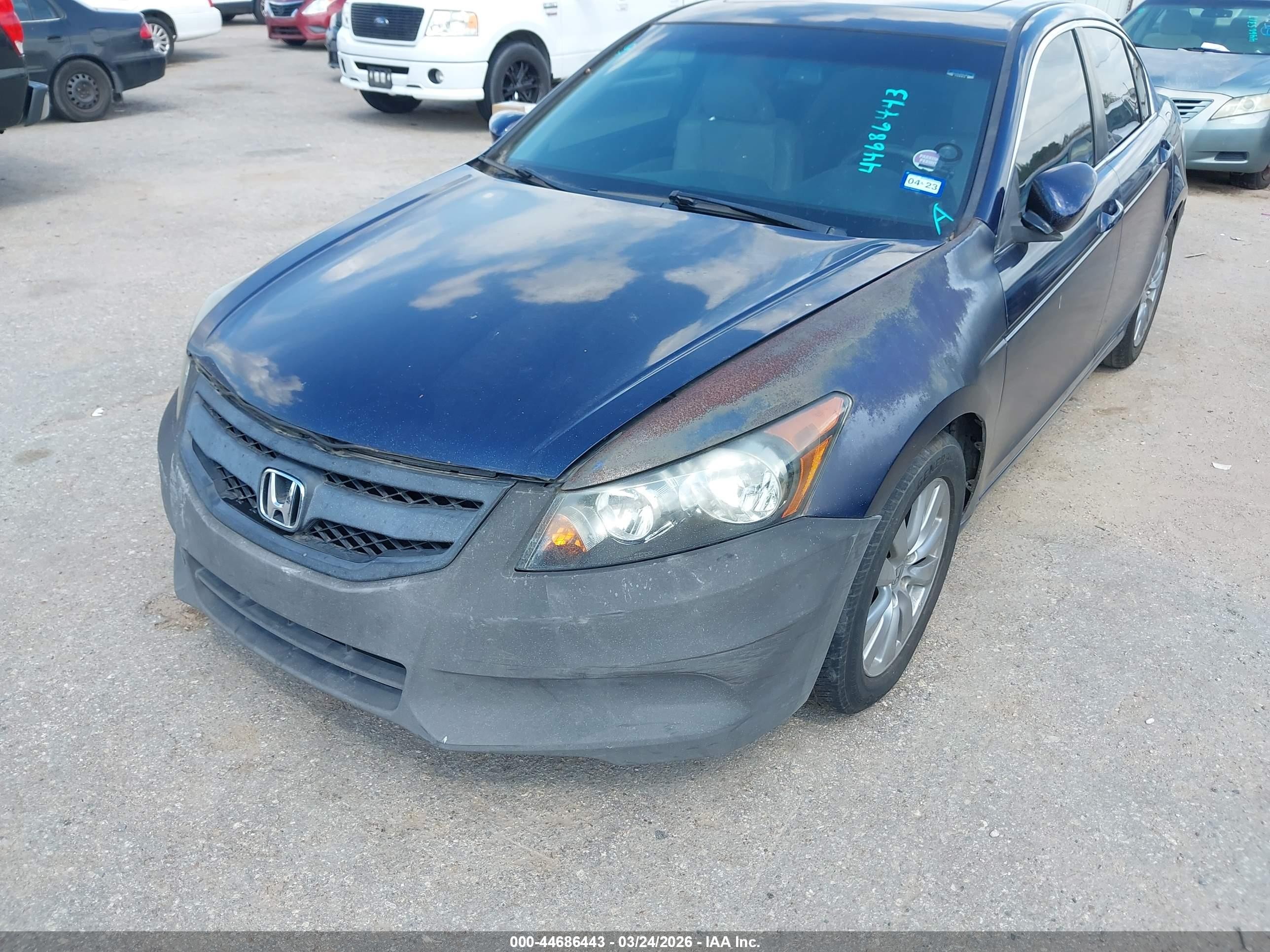 2012 Honda Accord Sdn 2.4 Ex-l/ex-l Dark Blue vin: 1HGCP2F82CA121775