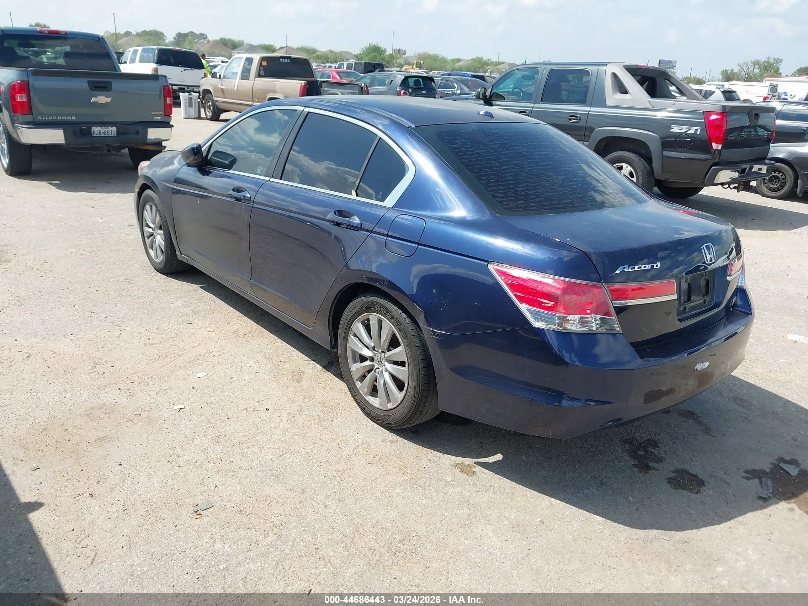 2012 Honda Accord Sdn 2.4 Ex-l/ex-l Dark Blue vin: 1HGCP2F82CA121775
