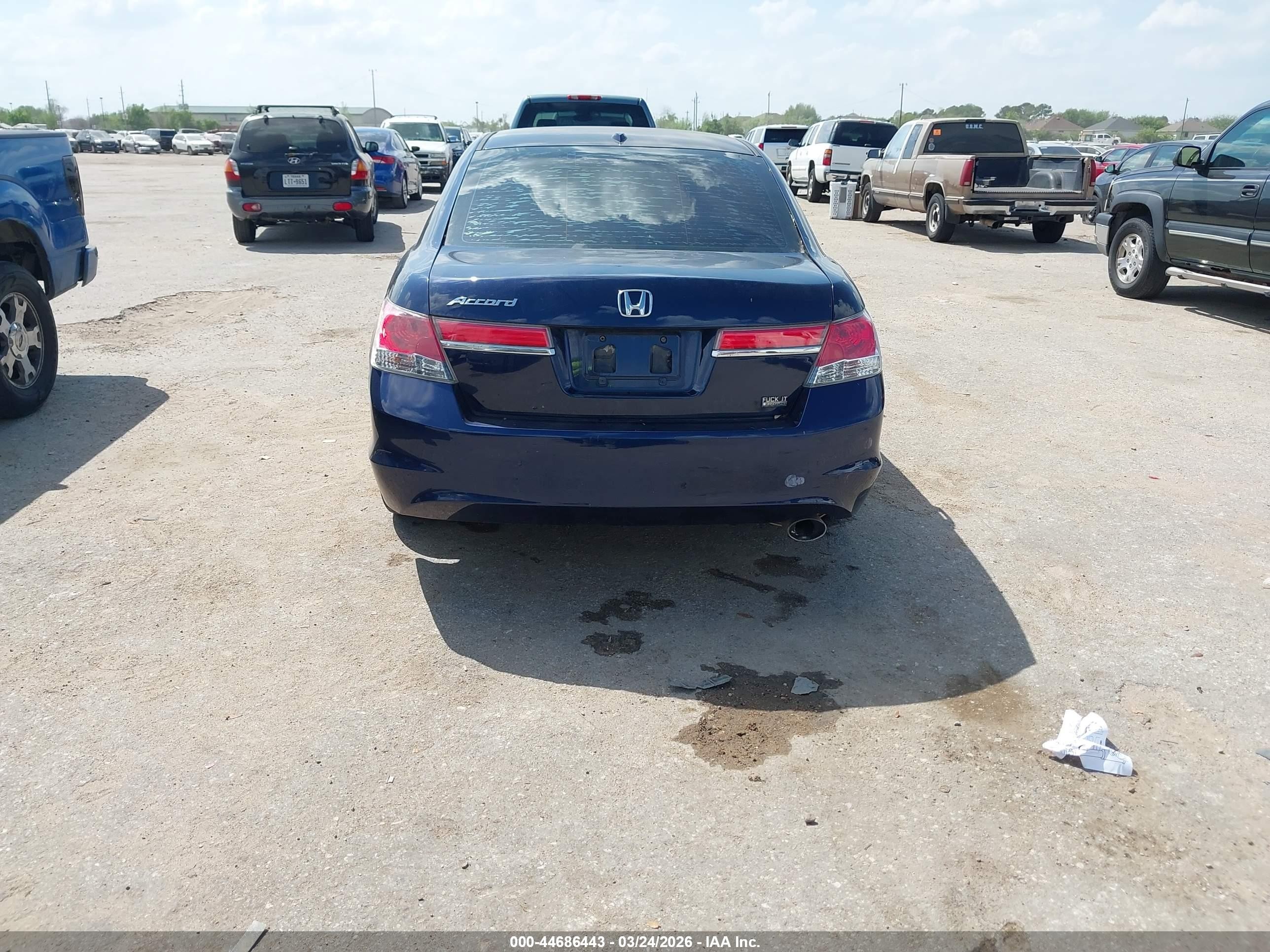 2012 Honda Accord Sdn 2.4 Ex-l/ex-l Dark Blue vin: 1HGCP2F82CA121775