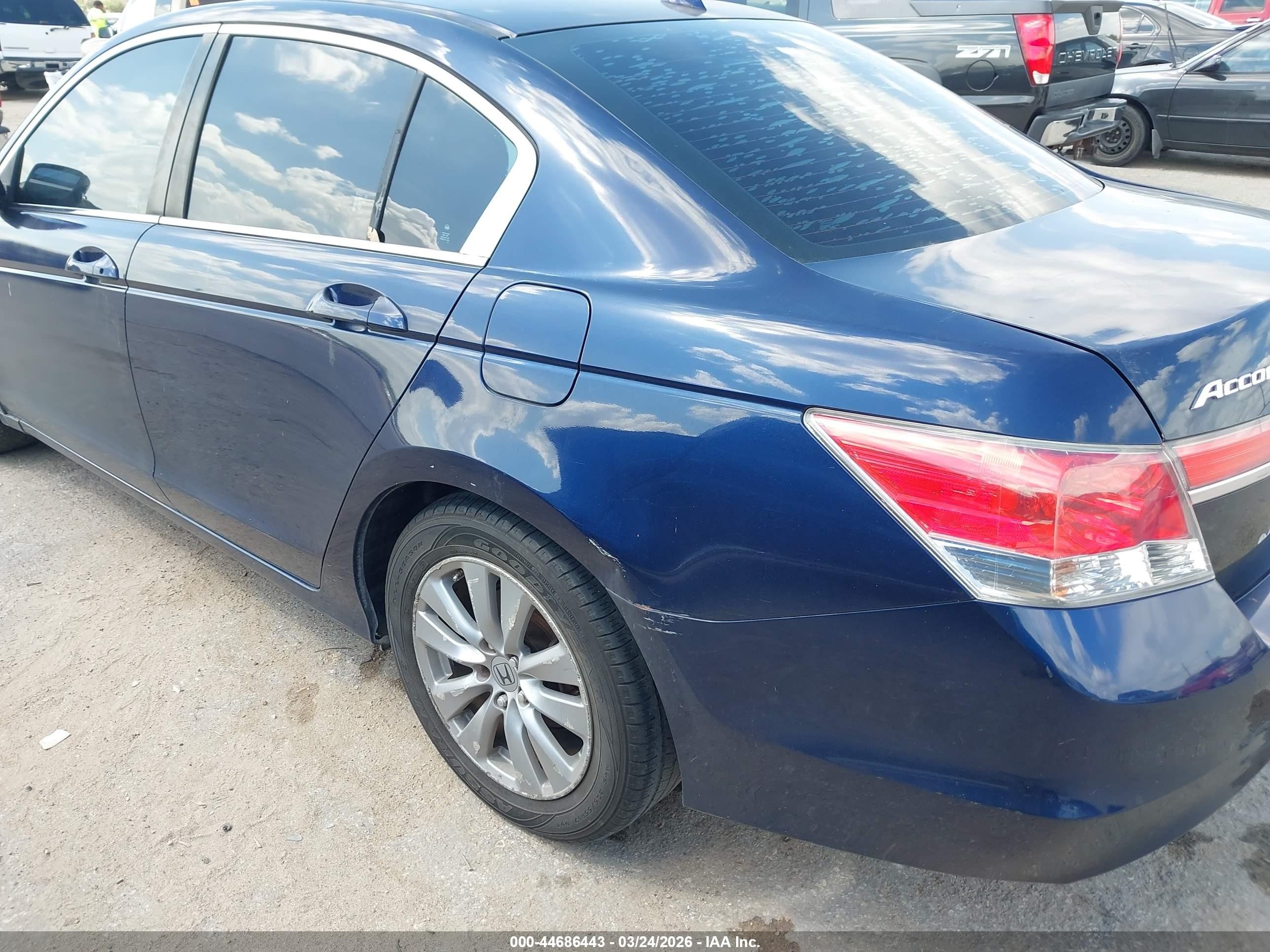2012 Honda Accord Sdn 2.4 Ex-l/ex-l Dark Blue vin: 1HGCP2F82CA121775