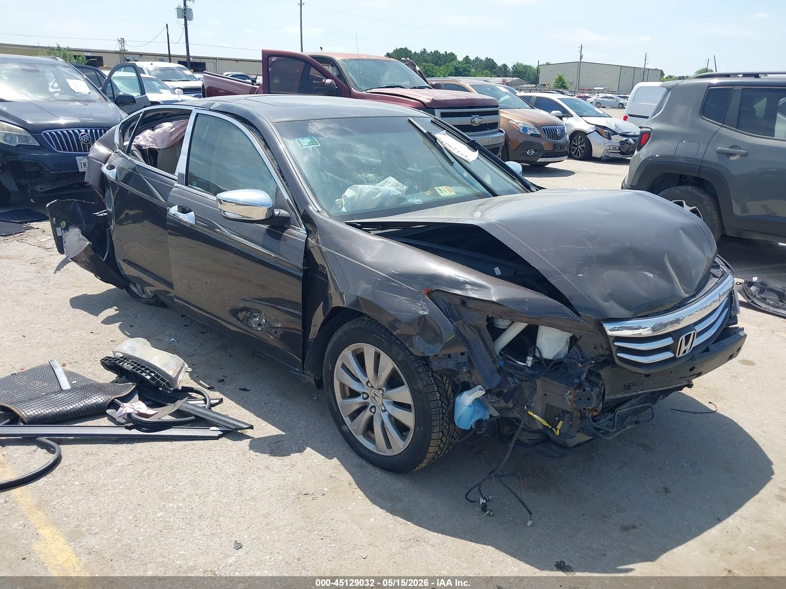 2012 Honda Accord 2.4 Ex-l Brown vin: 1HGCP2F82CA126054
