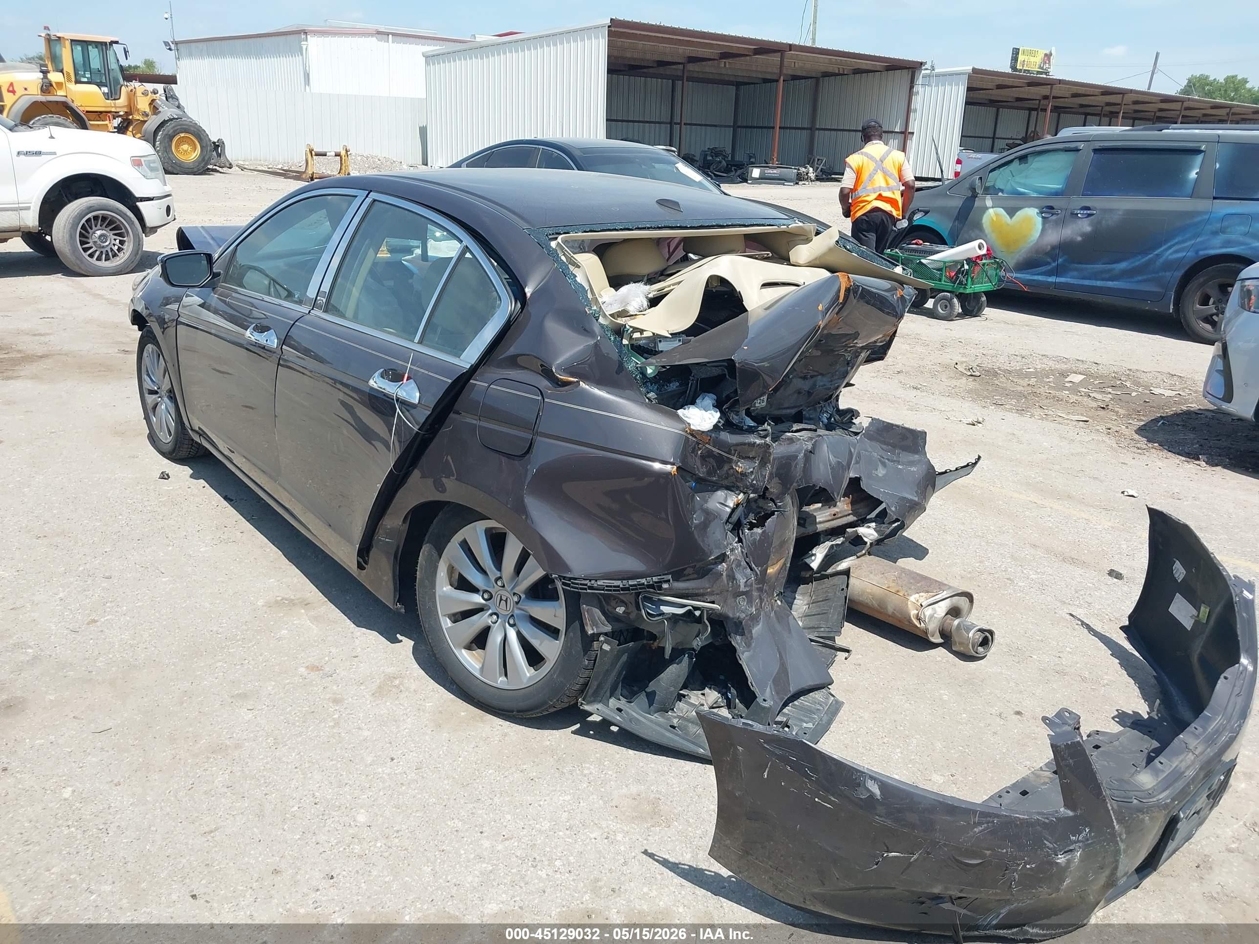 2012 Honda Accord 2.4 Ex-l Brown vin: 1HGCP2F82CA126054