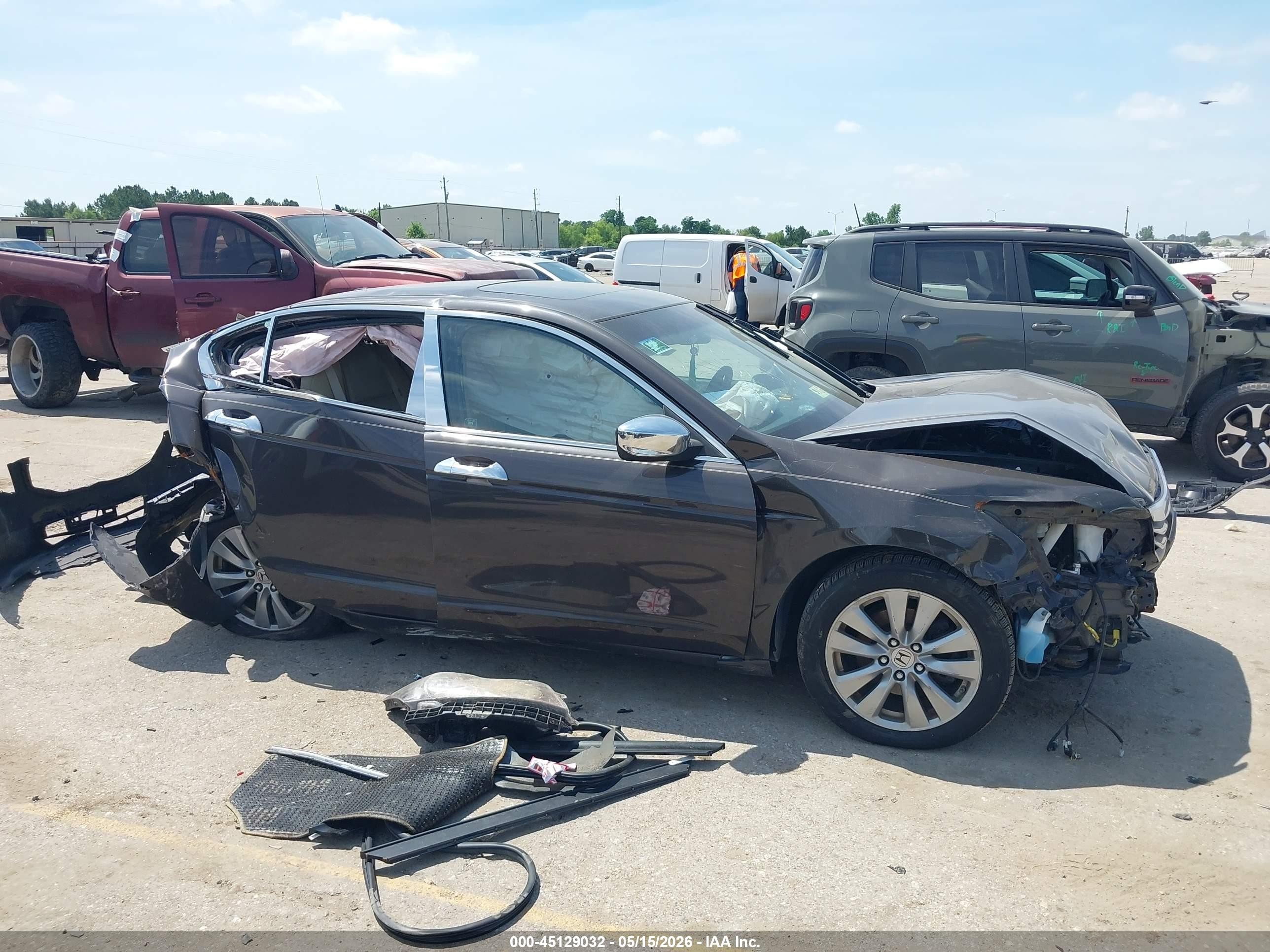 2012 Honda Accord 2.4 Ex-l Brown vin: 1HGCP2F82CA126054