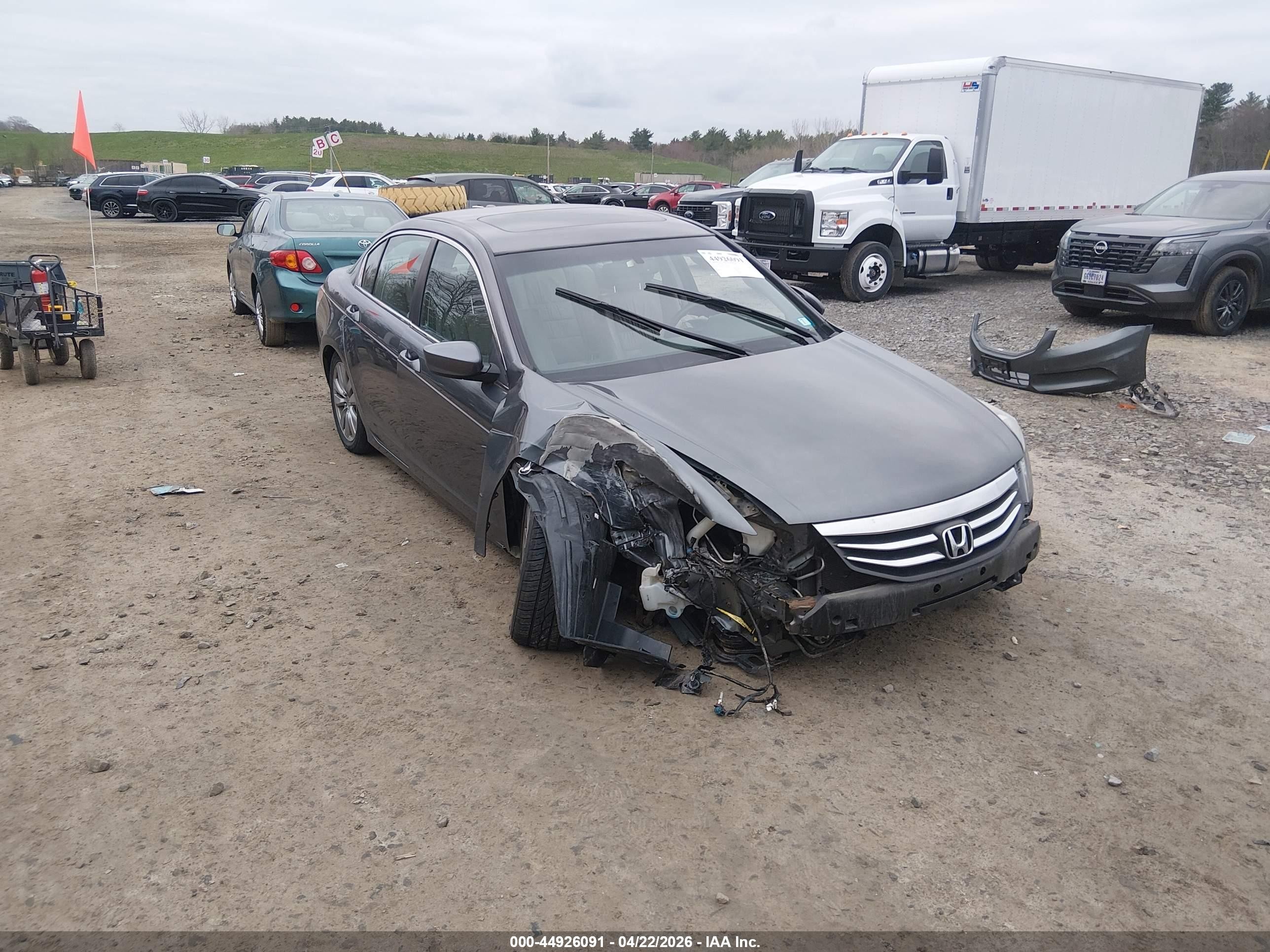 2012 Honda Accord 2.4 Ex-l Gray vin: 1HGCP2F82CA150502