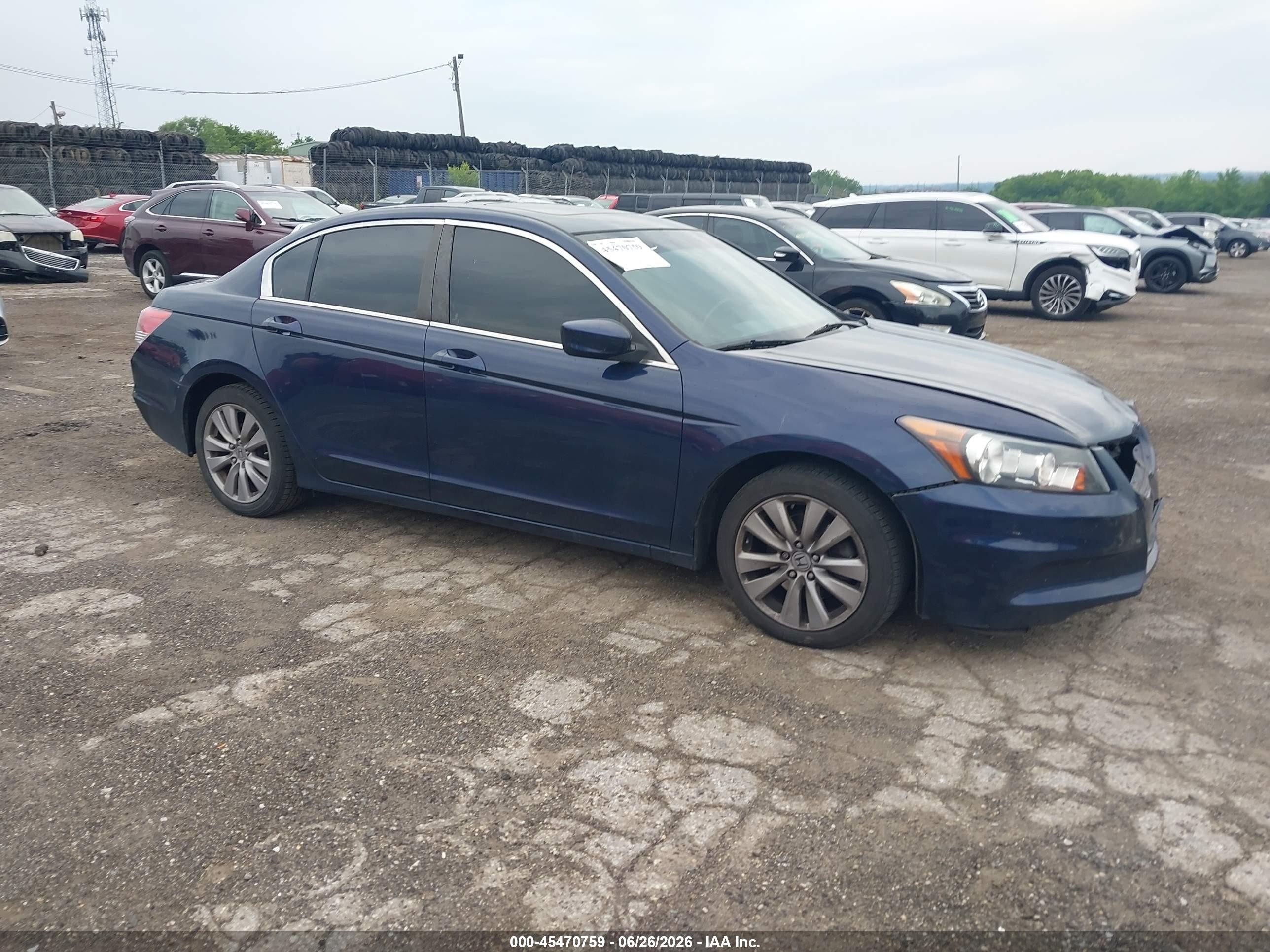 2012 Honda Accord 2.4 Ex-l Dark Blue vin: 1HGCP2F82CA163136