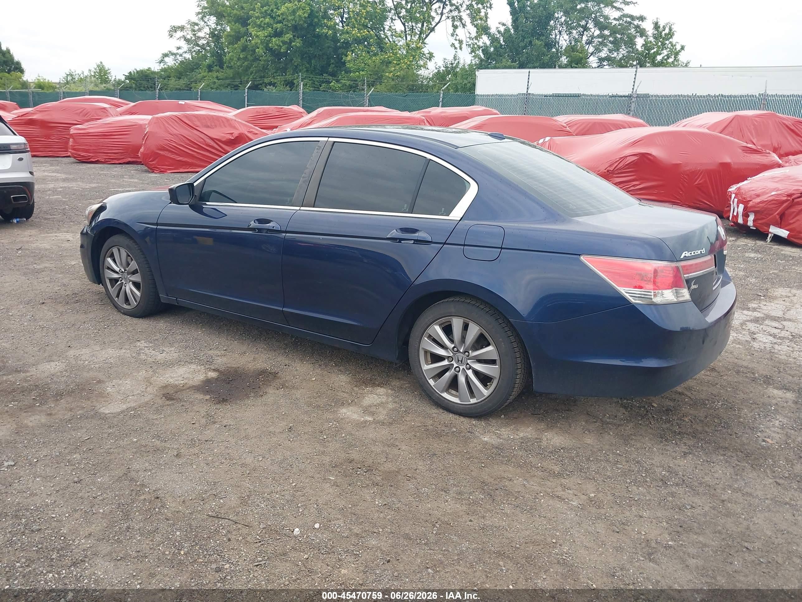 2012 Honda Accord 2.4 Ex-l Dark Blue vin: 1HGCP2F82CA163136