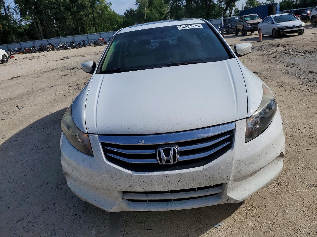 2012 Honda Accord Exl White vin: 1HGCP2F82CA167381