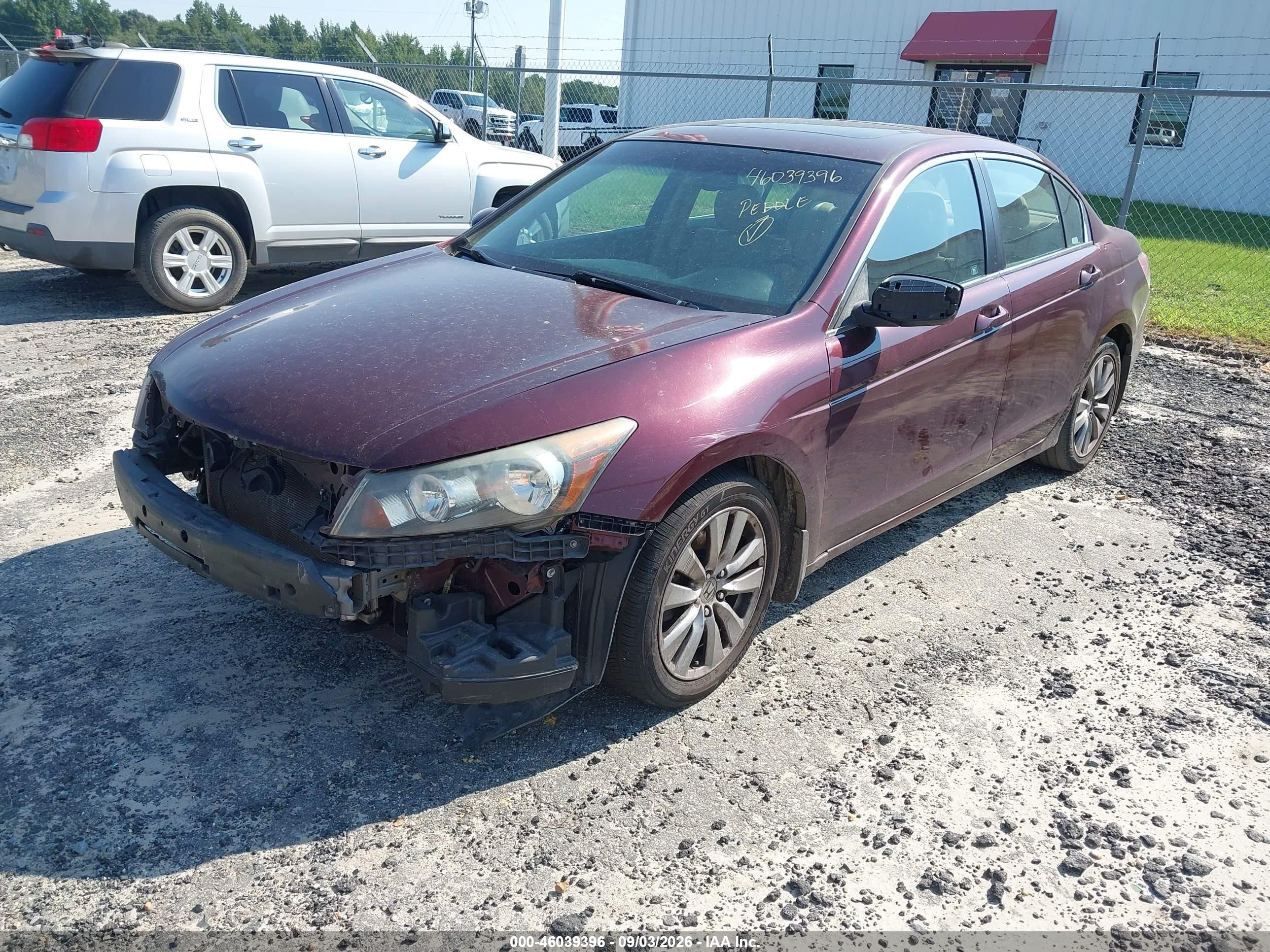 2012 Honda Accord 2.4 Ex-l Burgundy vin: 1HGCP2F82CA216319