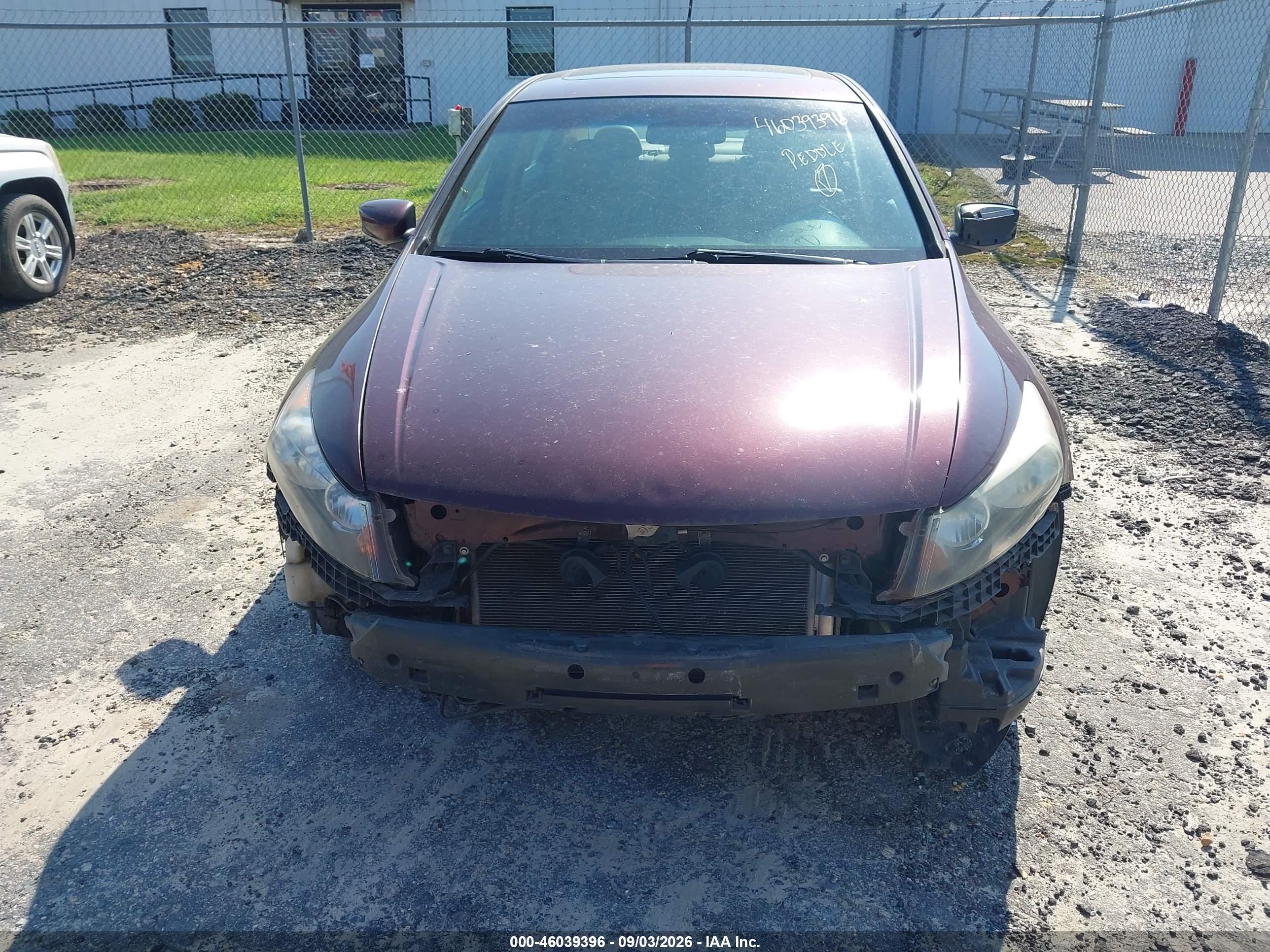 2012 Honda Accord 2.4 Ex-l Burgundy vin: 1HGCP2F82CA216319