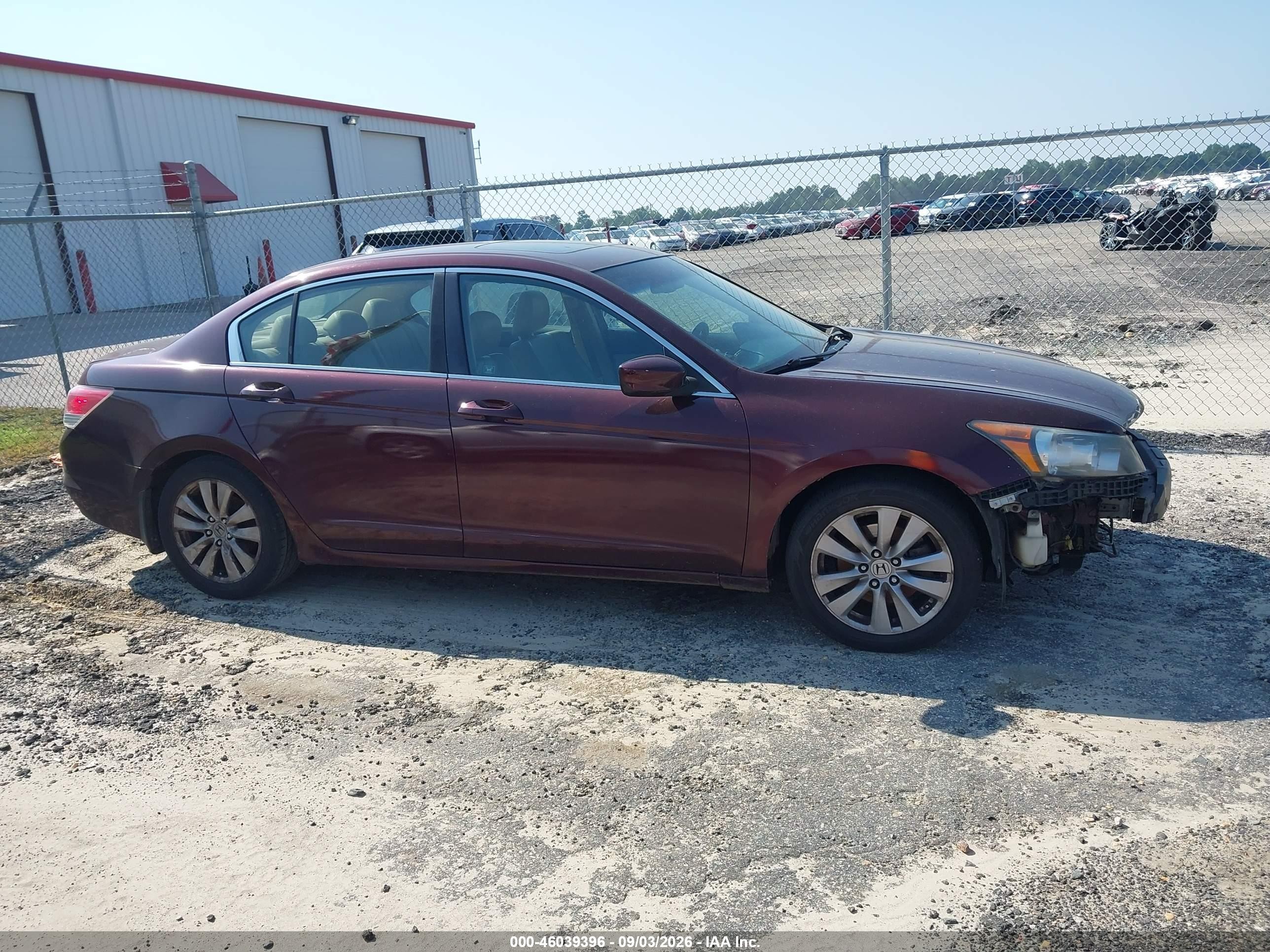 2012 Honda Accord 2.4 Ex-l Burgundy vin: 1HGCP2F82CA216319