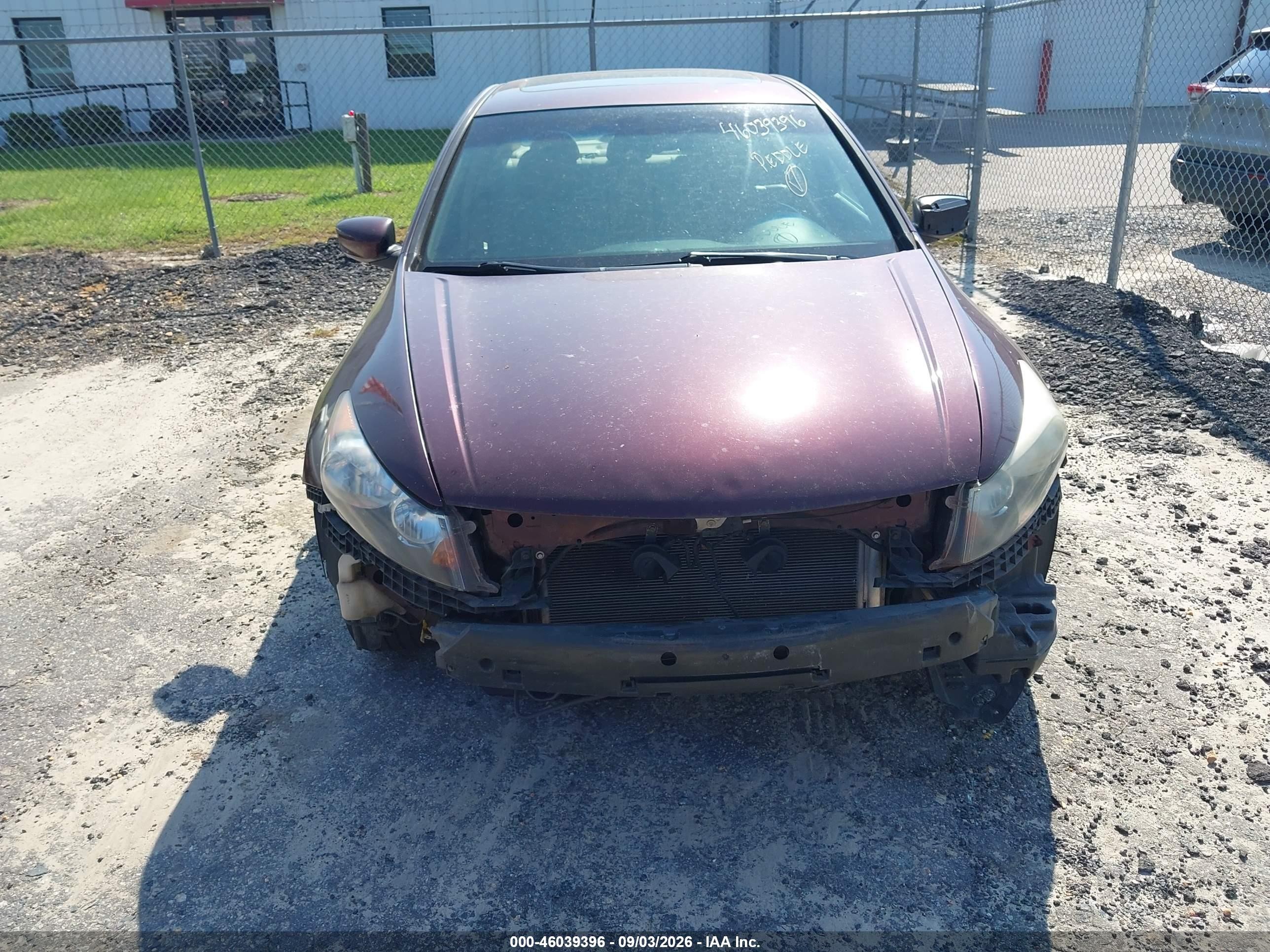 2012 Honda Accord 2.4 Ex-l Burgundy vin: 1HGCP2F82CA216319