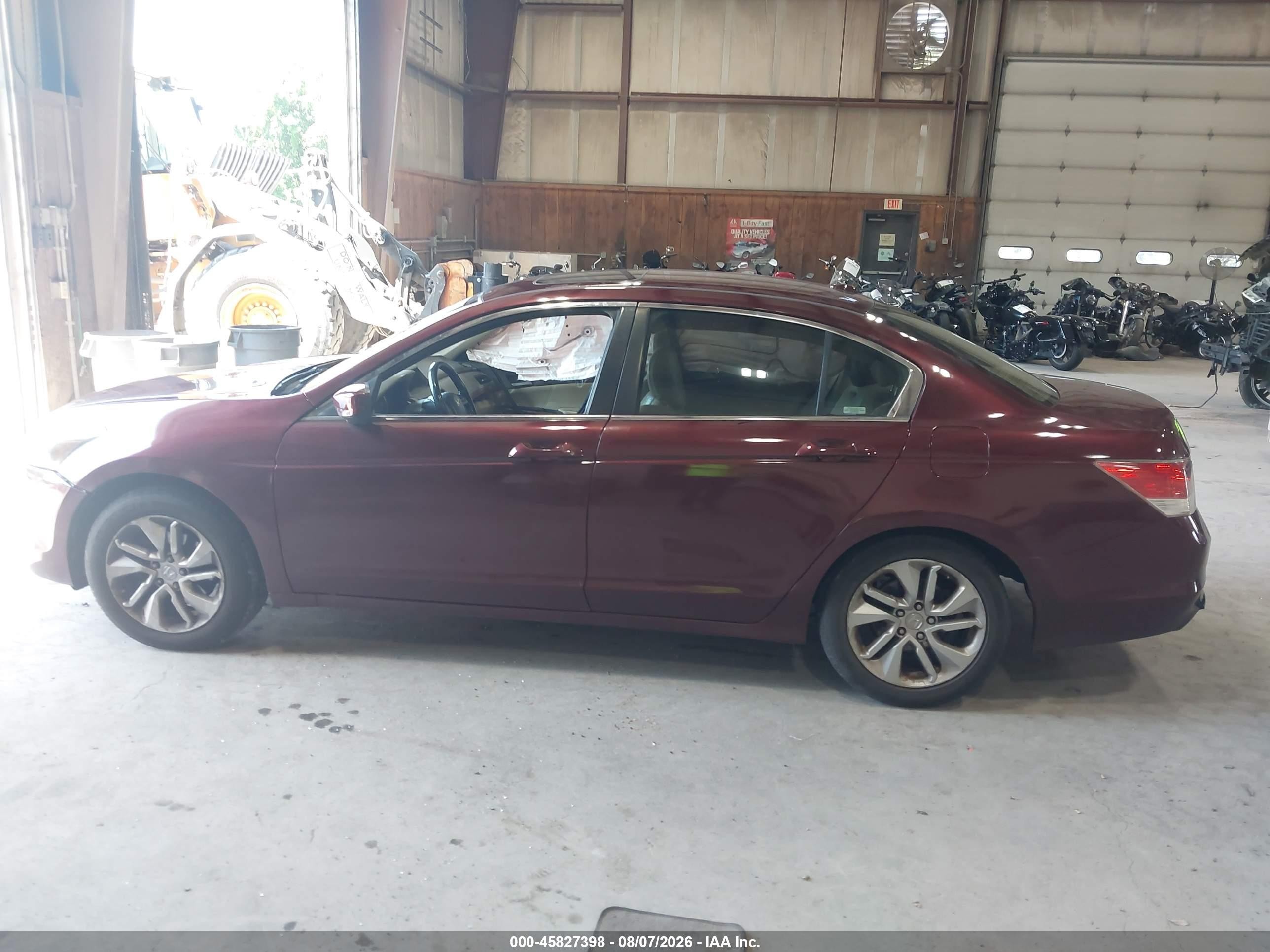2010 Honda Accord 2.4 Ex-l Maroon vin: 1HGCP2F83AA031502